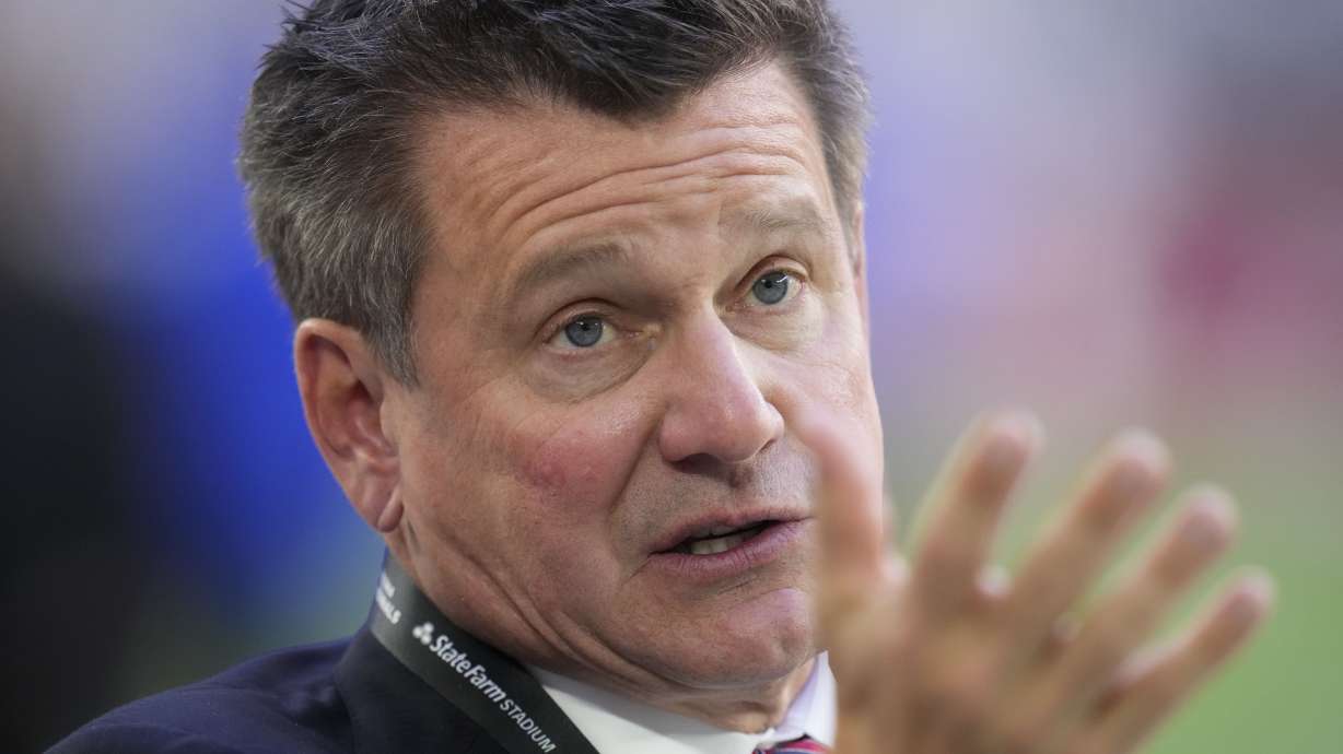 FILE - Arizona Cardinals owner Michael Bidwill looks on before an NFL football game against the Los Angeles Rams, in Glendale, Ariz., Nov. 26, 2023,.