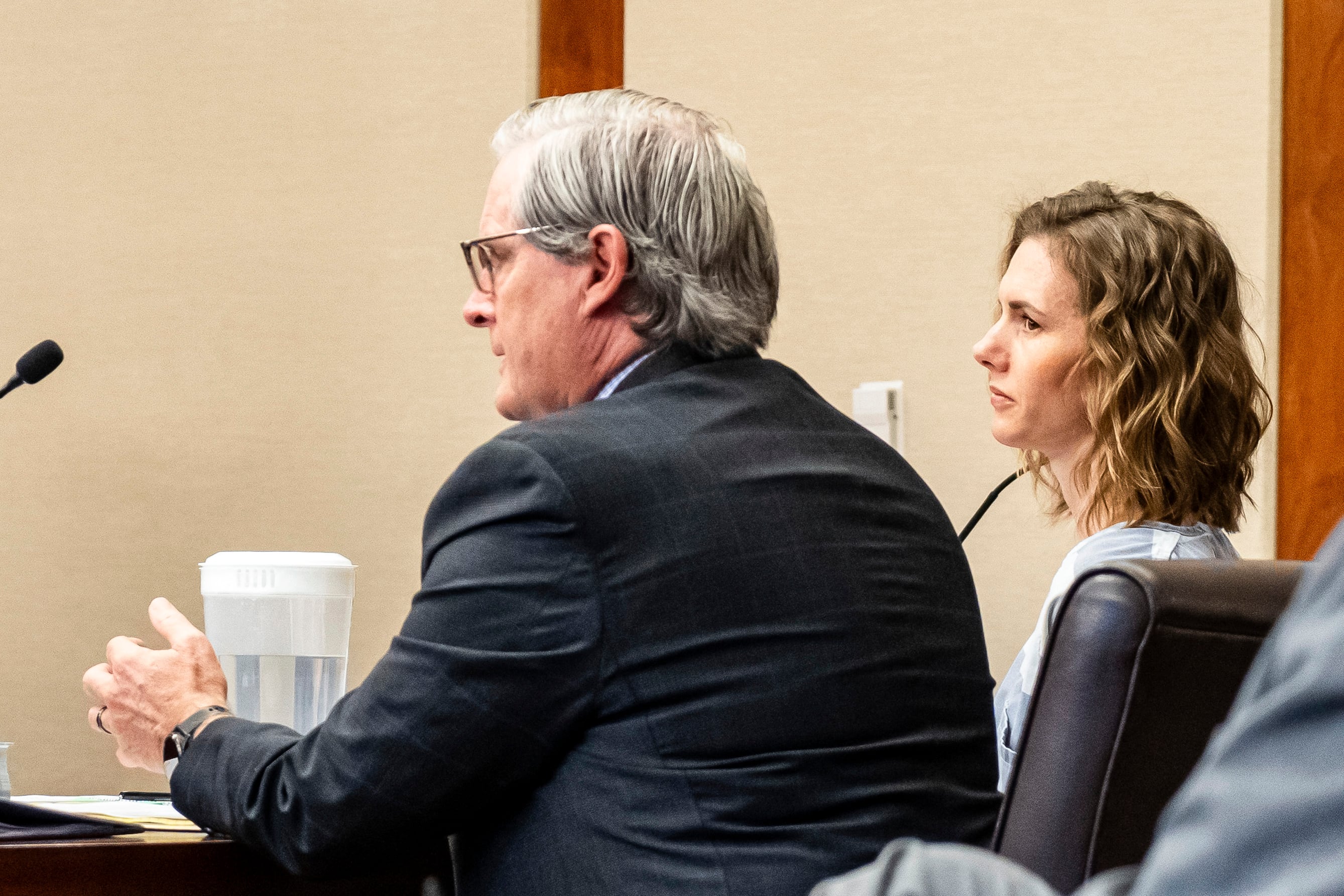 Defendant Ruby Franke looks on during court Feb. 20, 2024, in St. George. Franke, a Utah mother of six who gave parenting advice to millions via a once-popular YouTube channel, shared a tearful apology to her children for physically and emotionally abusing them before a judge sentenced her to serve up to 60 years in prison.