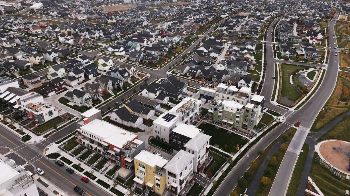 Housing at Daybreak in South Jordan on Oct. 30, 2024. Salt Lake County gained the second-most people between mid-2024 and mid-2025, the Utah Population Committee reported on Wednesday.