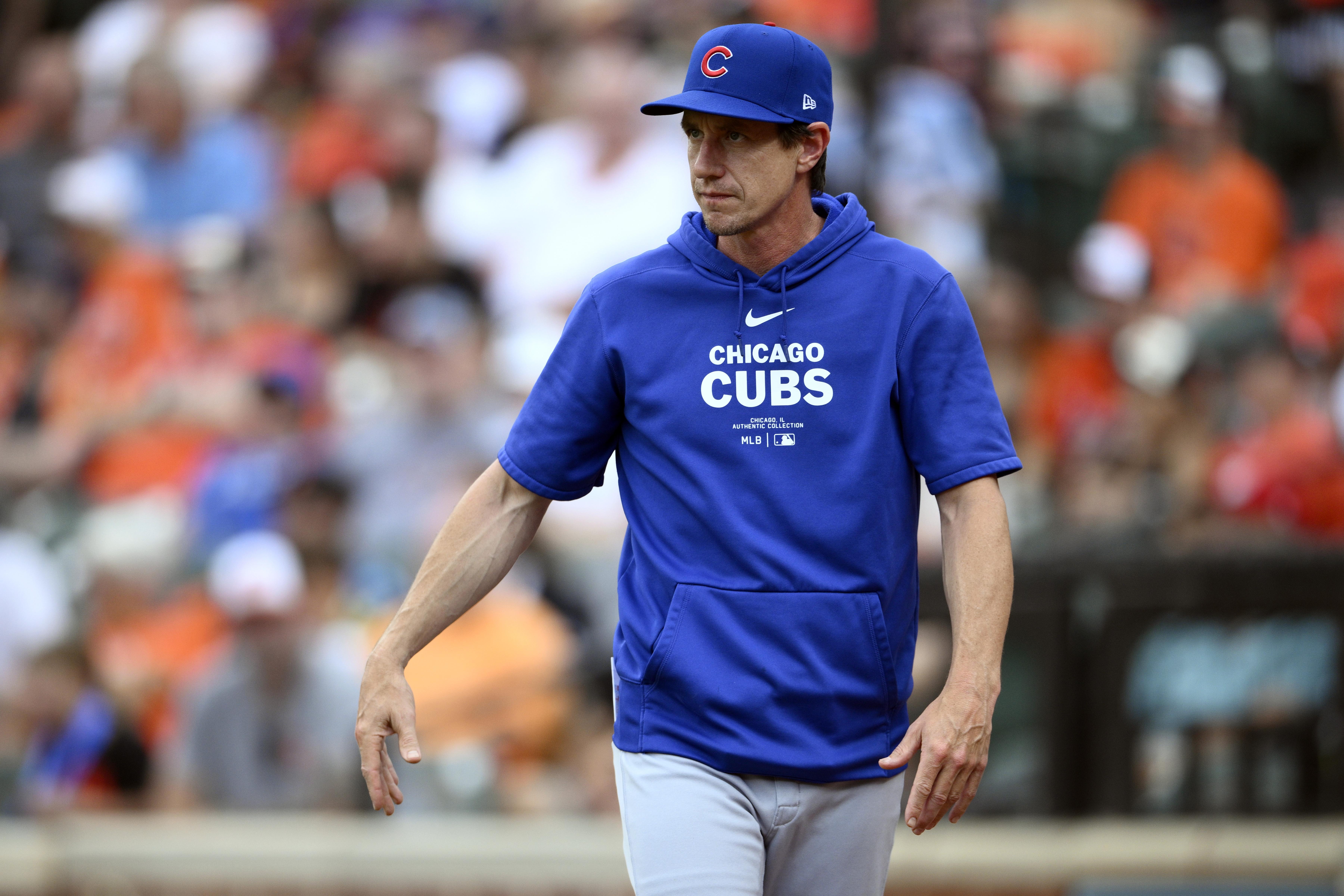 FILE - Chicago Cubs manager Craig Counsell in action during a baseball game against the Baltimore Orioles, July 9, 2024, in Baltimore.
