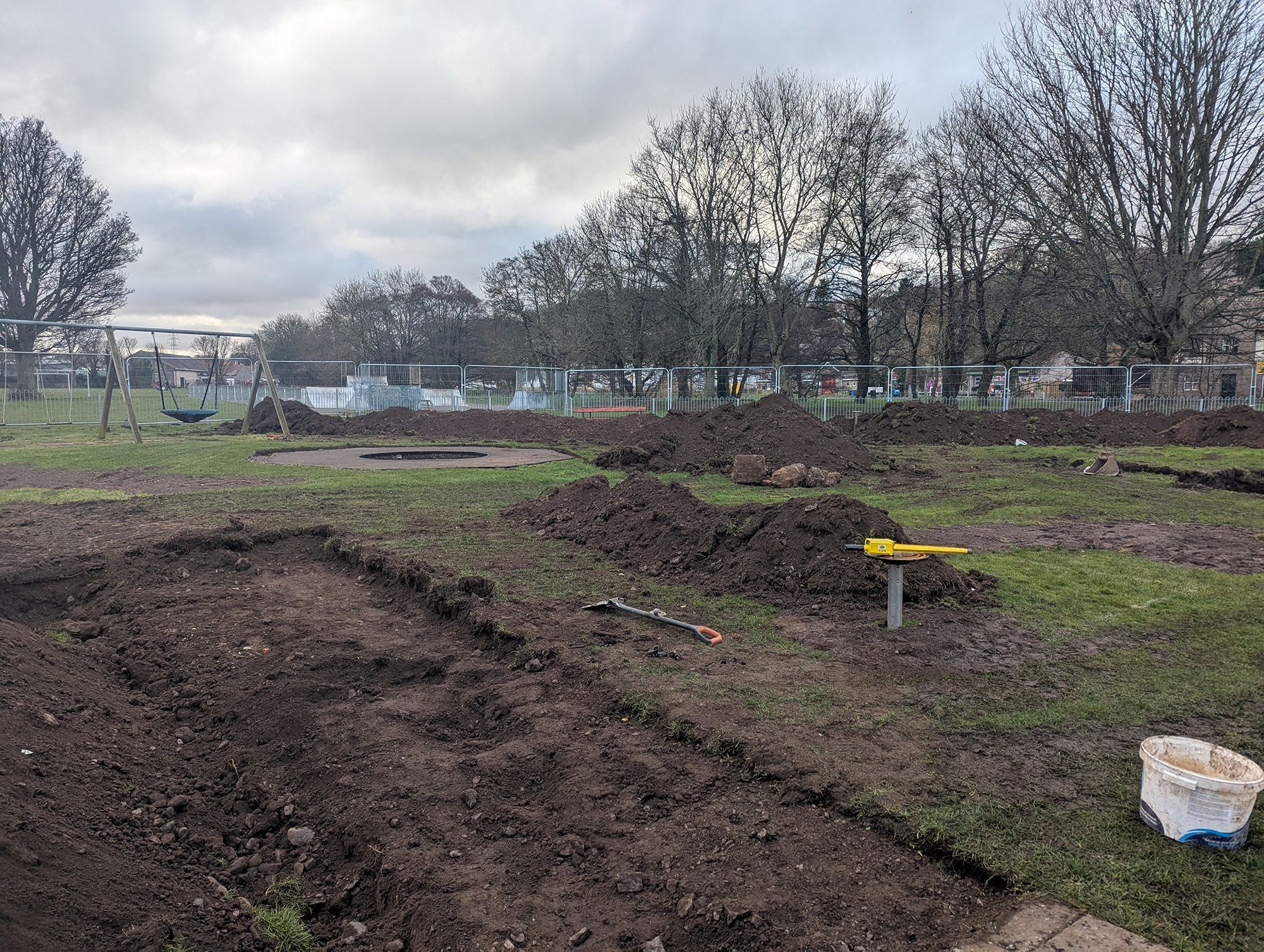 Scores of unexploded World War II bombs discovered under children's playground