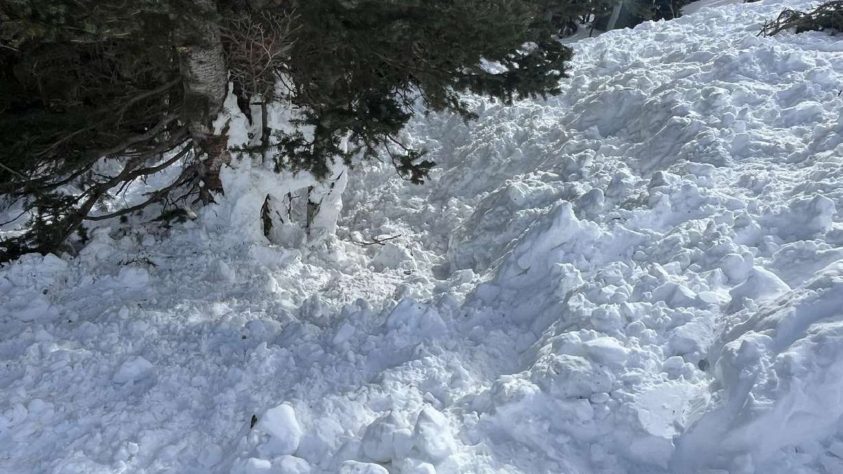 The location where Scott Wright's body was located after getting swept up in an avalanche in Weber County on Feb. 3.