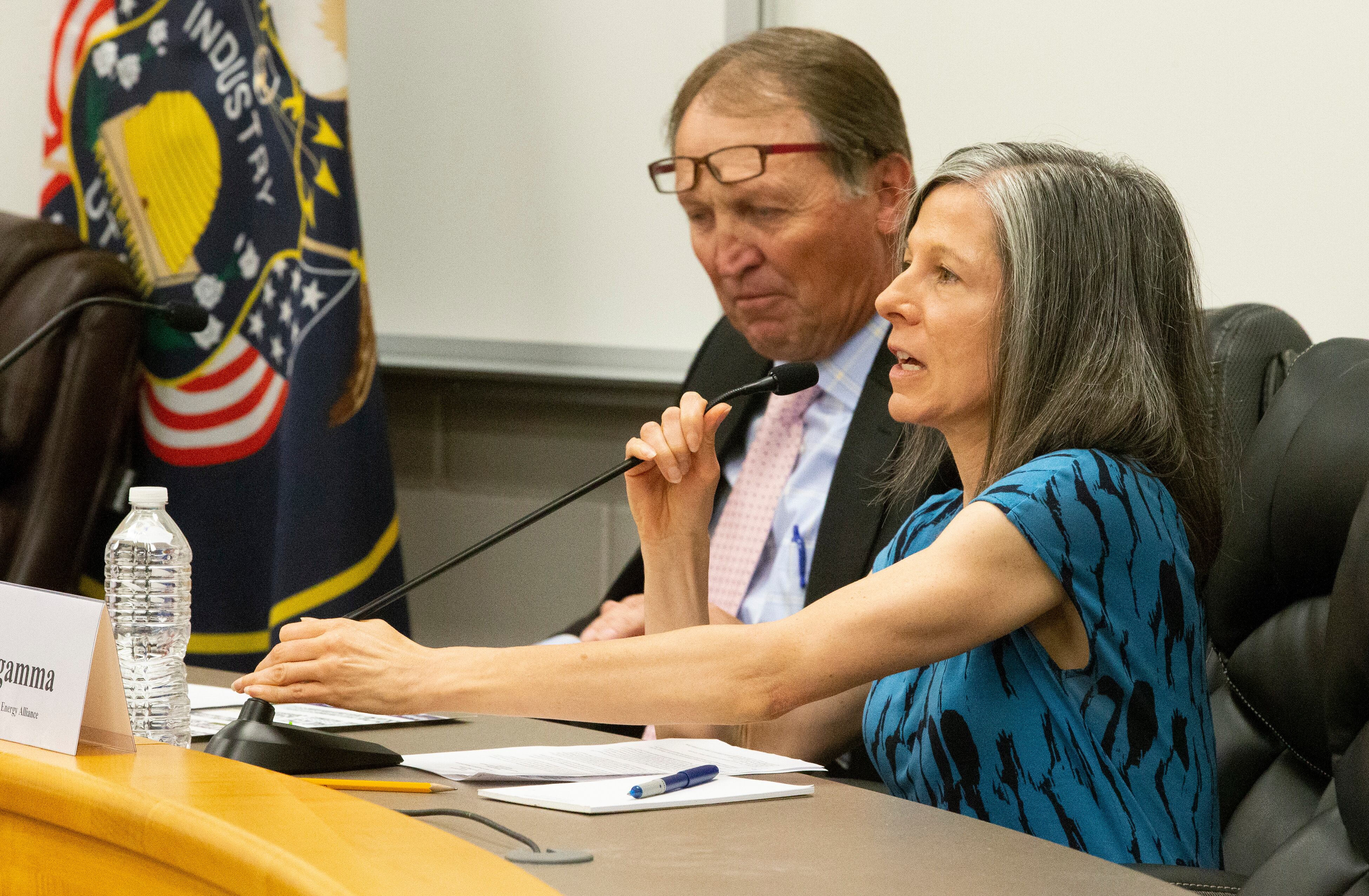 Kathleen Sgamma, president of Western Energy Alliance, at a field hearing on energy and education in Roosevelt on Aug. 29, 2018. Sgamma was tapped to head the national Bureau of Land Management.