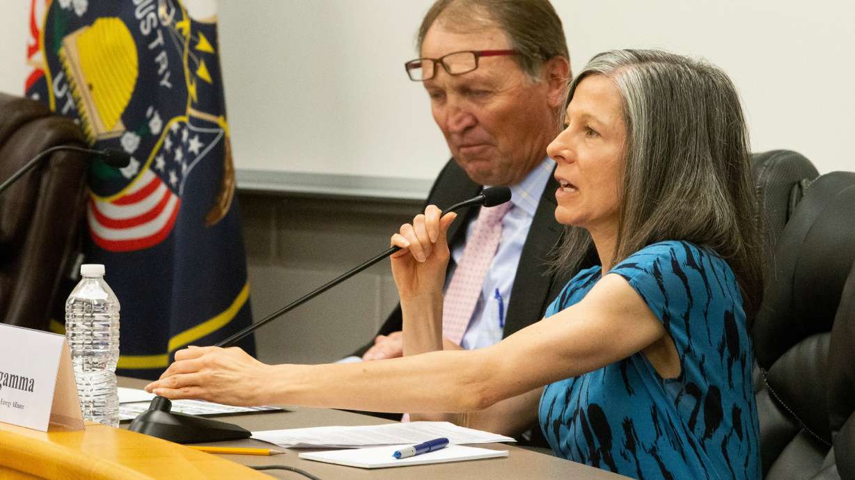 Kathleen Sgamma, president of Western Energy Alliance, at a field hearing on energy and education in Roosevelt on Aug. 29, 2018. Sgamma was tapped to head the national Bureau of Land Management.