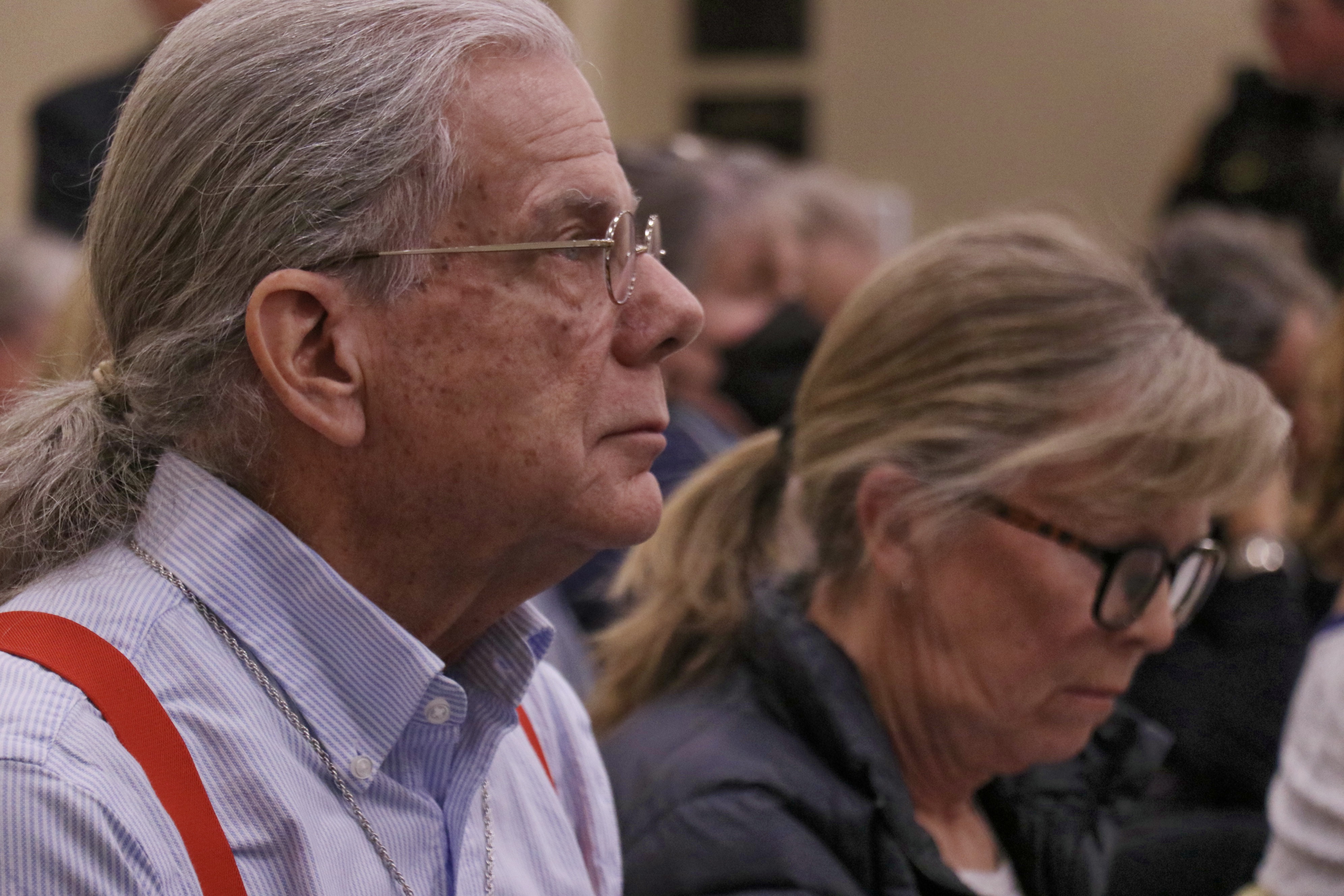 Rev. Scott Wipperman, from the Trinity Presbyterian Church in Ogden, attends the Utah Senate Economic Development and Workforce Services Committee hearing on a bill amending the Utah Inland Port Authority's governing statute Monday.