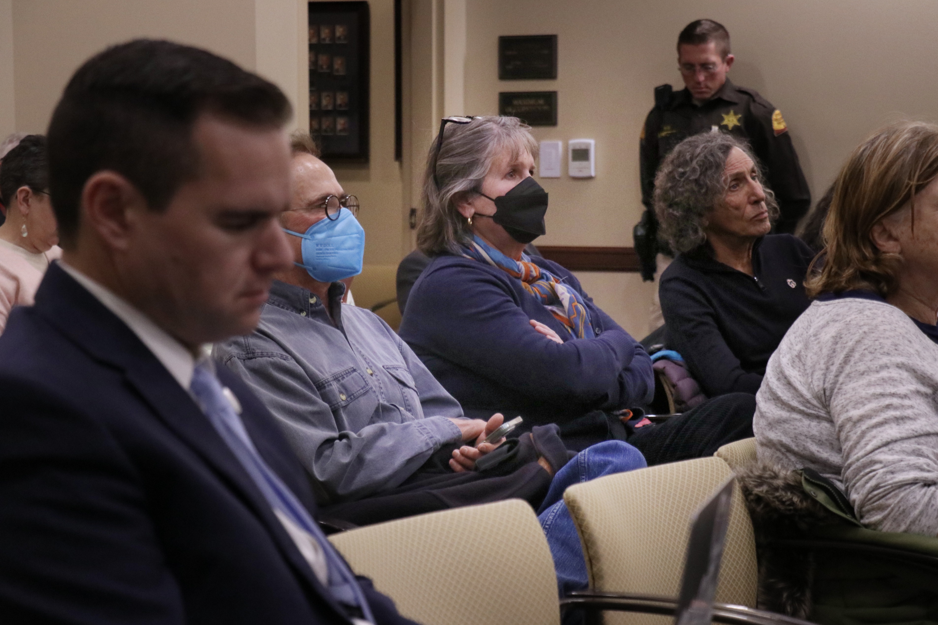 Deeda Seed listens to the Utah Senate Economic Development and Workforce Services Committee hearing on a bill amending the Utah Inland Port Authority's governing statute Wednesday.