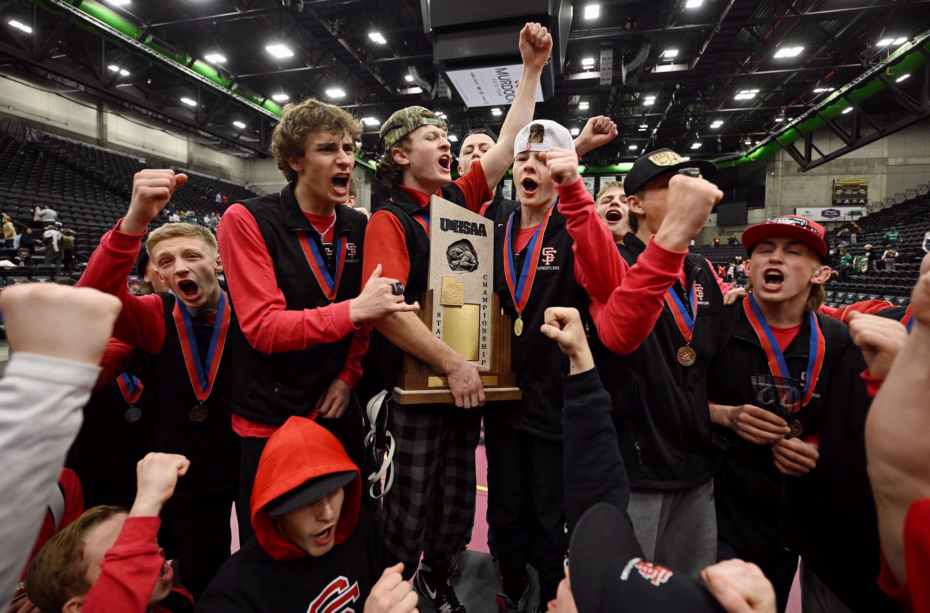 5A state boys wrestling: 4-time champ Shelley paces Spanish Fork repeat