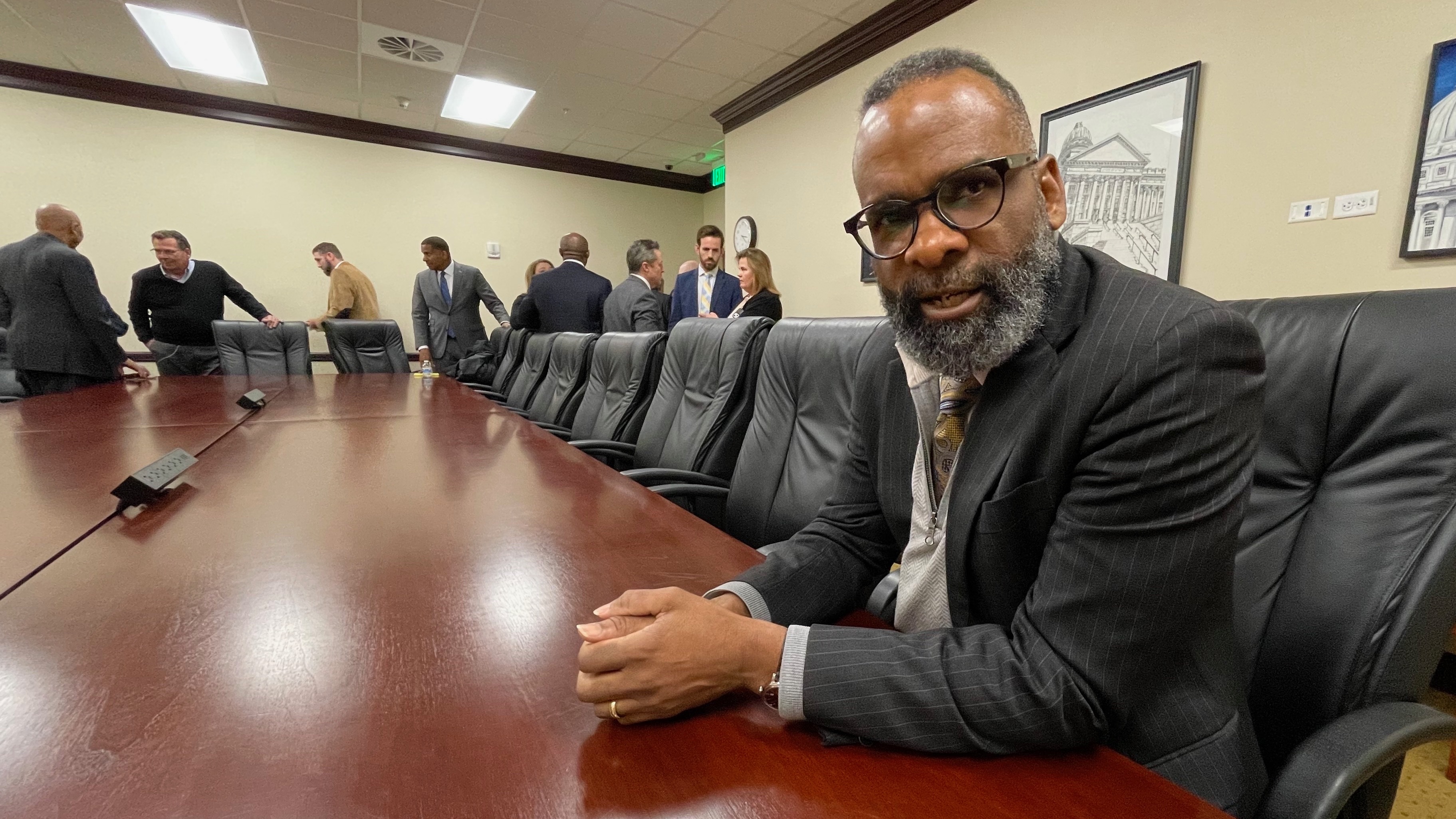 Willie Levi Crossley, with the conservative Woodson Center, executive vice president of the group, visited Thursday with Utah officials at the Senate Building in Salt Lake City.