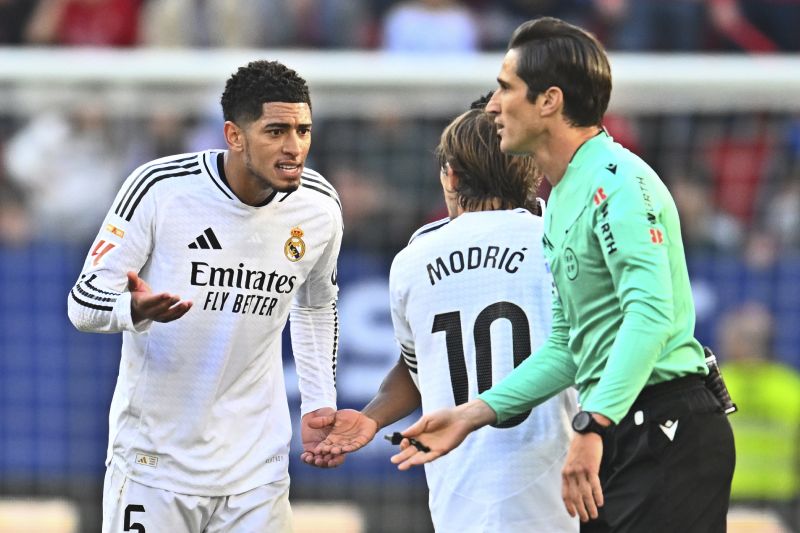 Real Madrid's Bellingham shown red card after using English expletive to protest referee | KSL.com