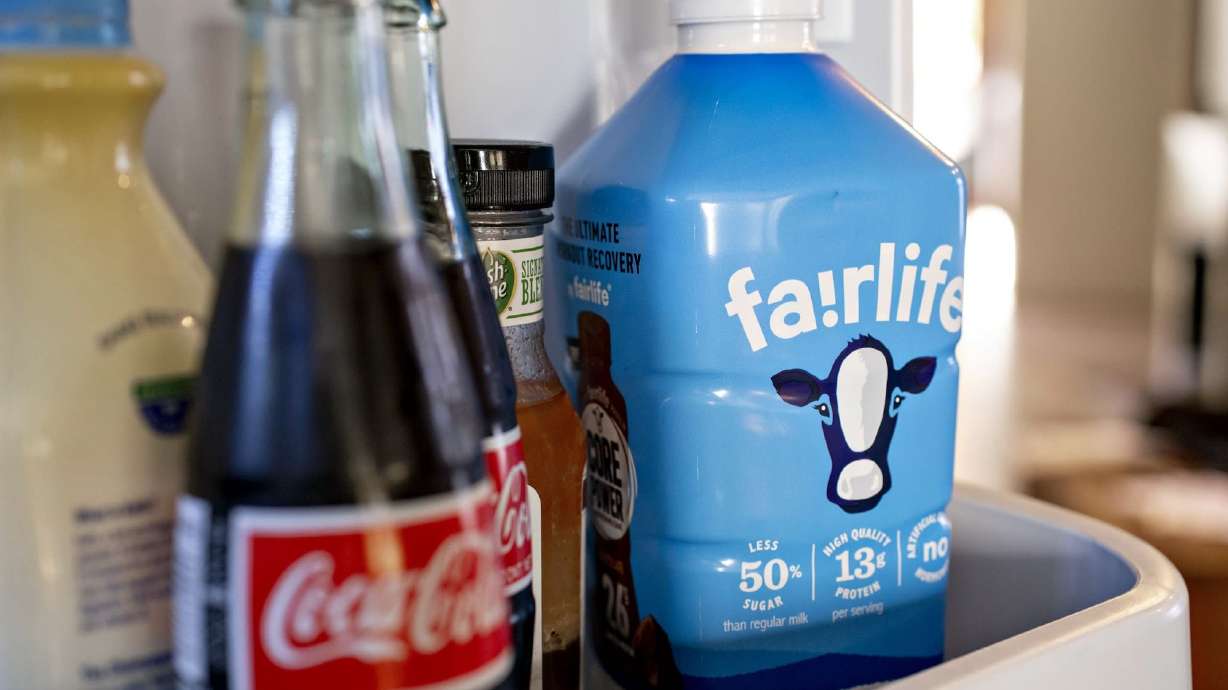 Coca-Cola Co. brand Fairlife's ultrafiltered milk in Tiskilwa, Illinois. Coca-Cola is expanding its brand through milk, including the Fairlife brand it purchased in 2020.