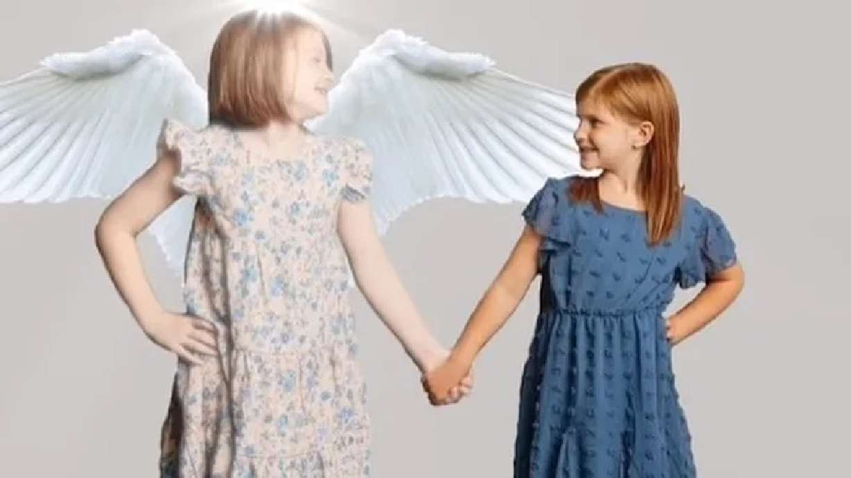 Brailey and Olivia Blackmer are portrayed in this image. A 7-year-old girl who has been hospitalized since being shot in the head nearly a week ago has died.