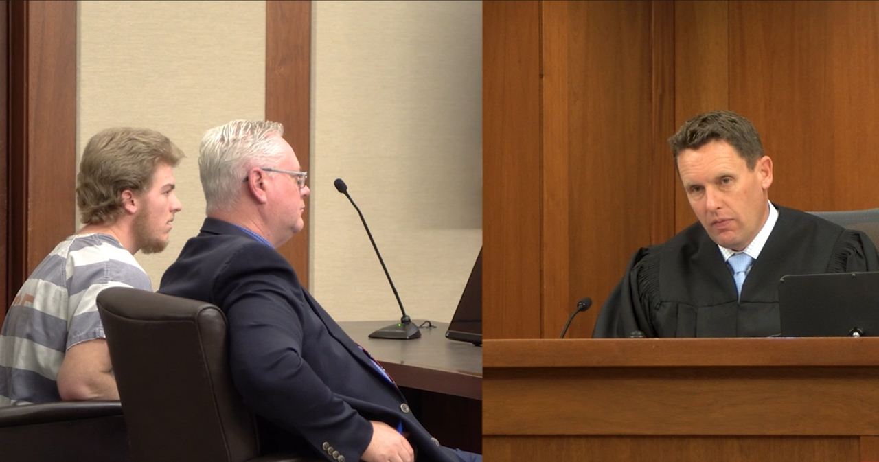 Oliver Hepworth, 18, of LaVerkin appears for sentencing at 5th District Court in St. George, Tuesday.