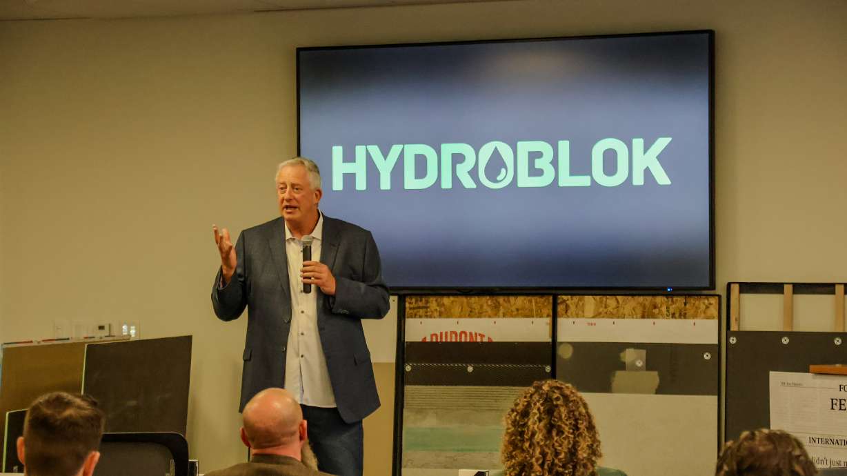 HydroBlock CEO Colin House talks about the company's product. Missouri-based HydroBlok on Thursday announced it will be onshoring manufacturing from Asia to the U.S. with a new manufacturing plant in the Beehive State.