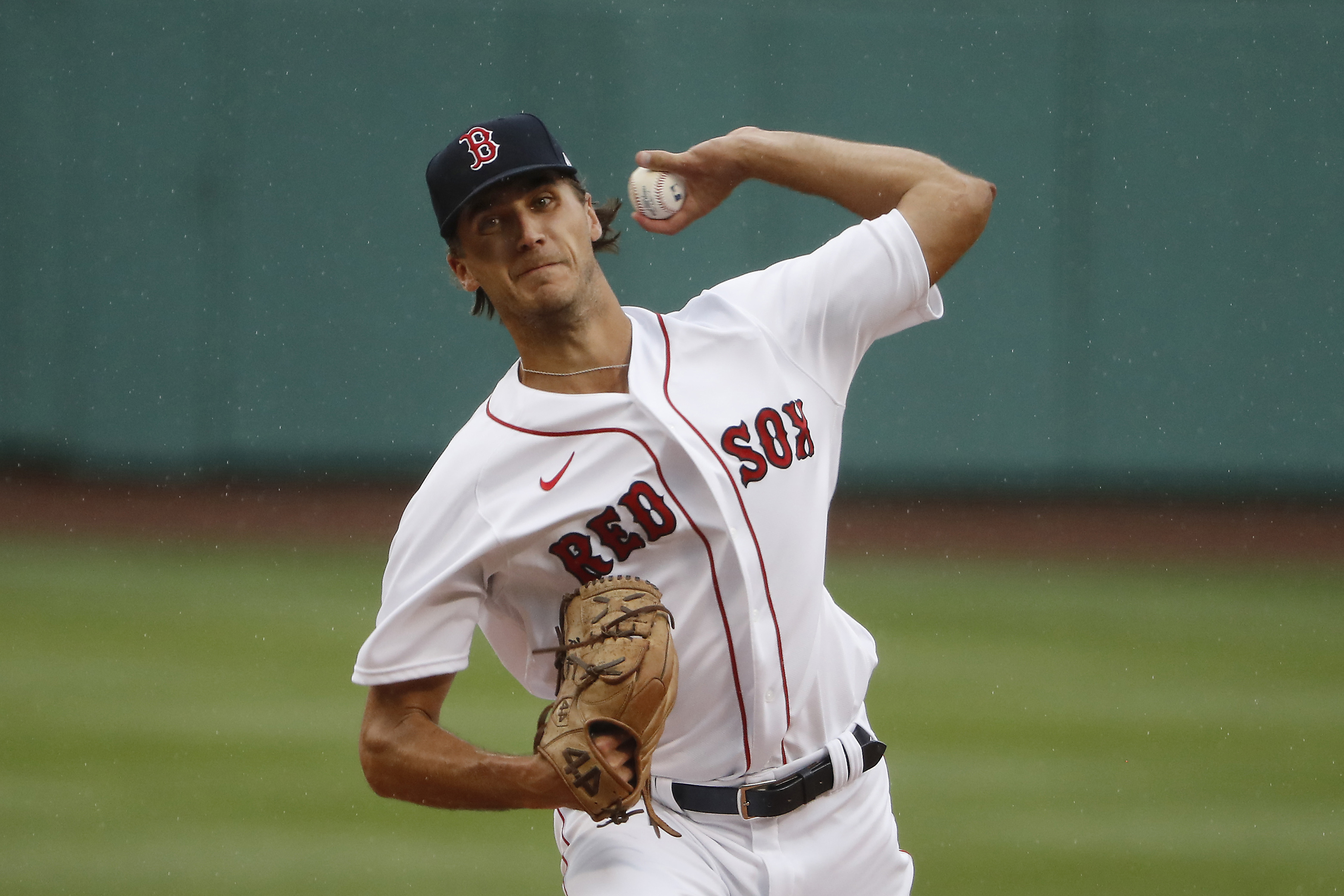 FILE - Boston Red Sox pitcher Kyle Hart delivers against the Philadelphia Phillies during the first inning of a baseball game Wednesday, Aug. 19, 2020, at Fenway Park in Boston. (AP Photo/Winslow Townson, File0