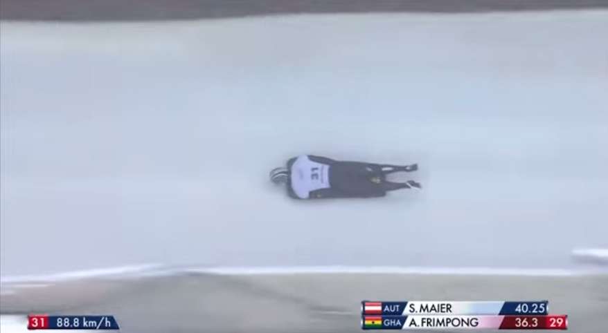 Utah's Akwasi Frimpong is first African to qualify for fifth World Championships in sliding sport.