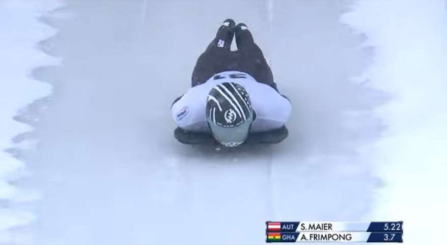 Utah's Akwasi Frimpong is first African to qualify for fifth World Championships in sliding sport.