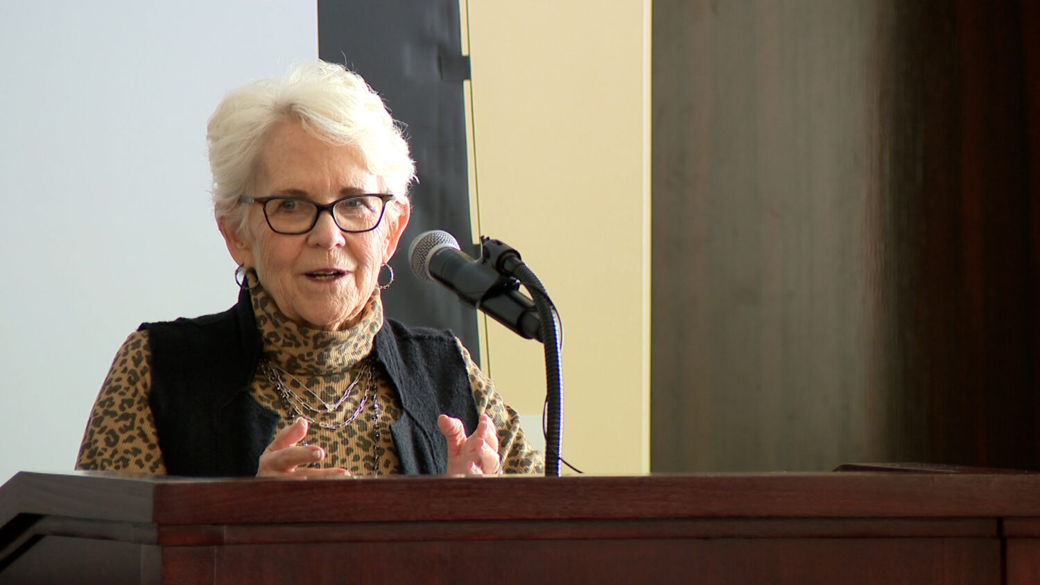 Rep. Carol Spackman Moss, D-Holladay, speaks at a news conference Friday at the Utah Capitol.