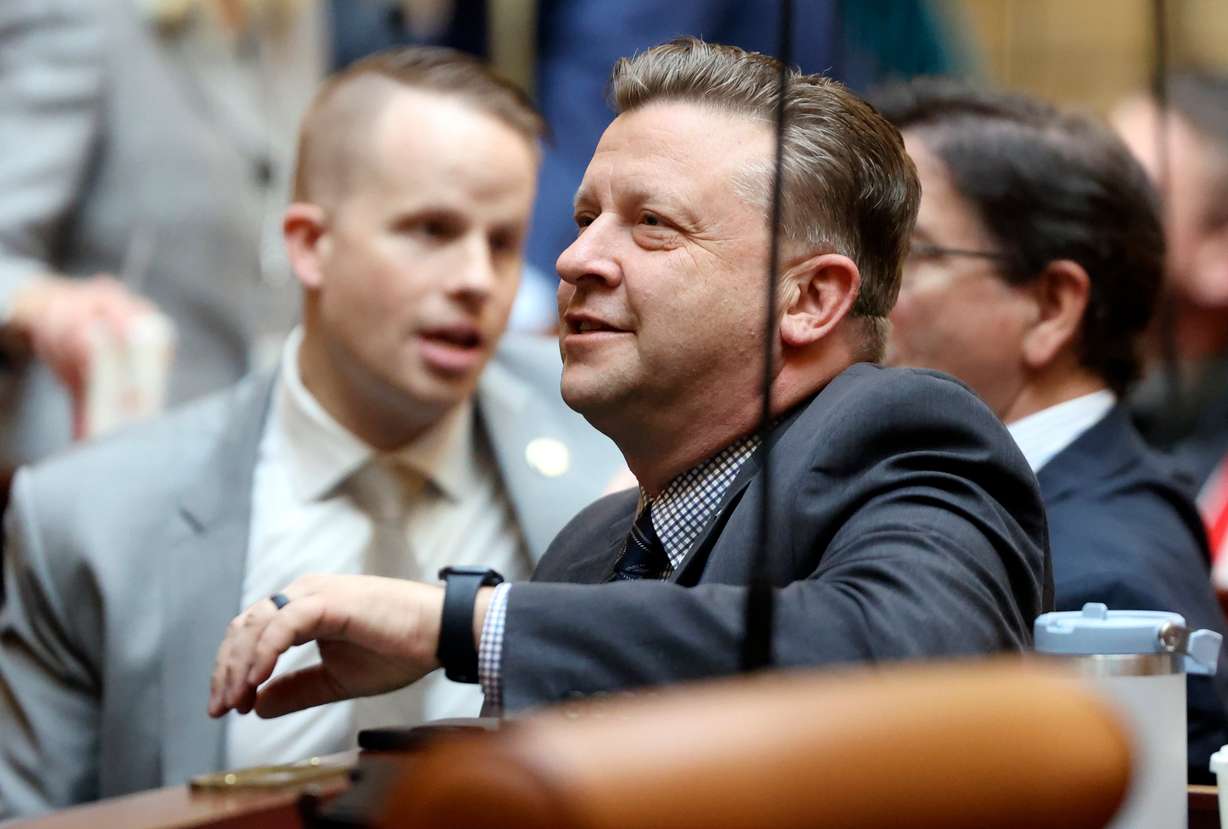 Sen. Todd Weiler, R-Woods Cross, sits in the House chamber for the State of the Judiciary address at the Capitol in Salt Lake City on Jan. 16, 2024.