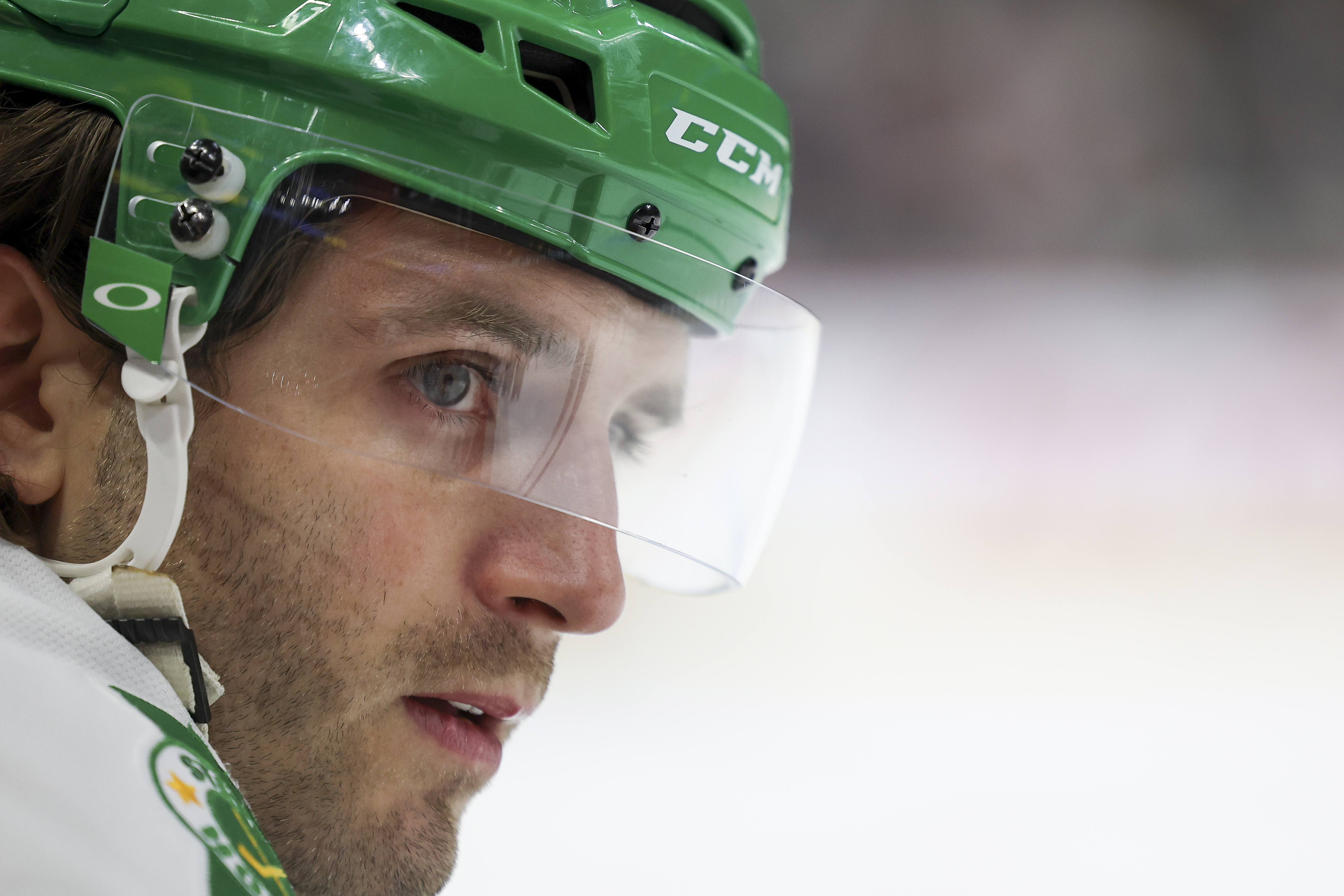 FILE - Minnesota Wild right wing Ryan Hartman (38) looks up the ice during the third period of an NHL hockey game against the Calgary Flames, Jan. 25, 2025, in St. Paul, Minn.