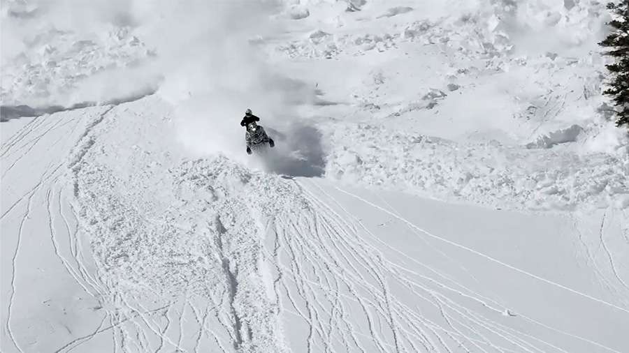 A father and son's weekend snowmobiling adventure turned into a harrowing brush with nature's power when they triggered an avalanche in the mountains west of Midway.