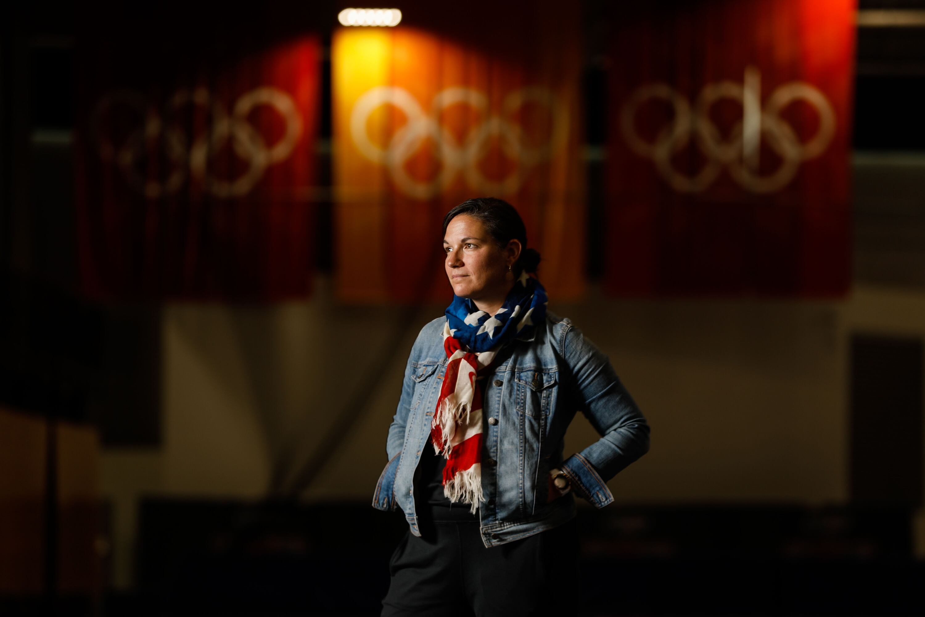 Catherine Raney Norman, Olympic speed skater and Salt Lake City Committee for the Games bid leader, poses for a portrait at Utah Olympic Oval in Kearns on Aug. 28, 2021.