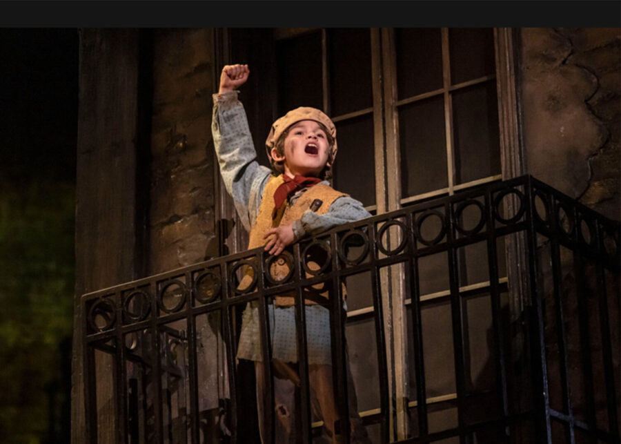 Jack Jewkes as Gavroche in "Les Miserables" Broadway Across America.