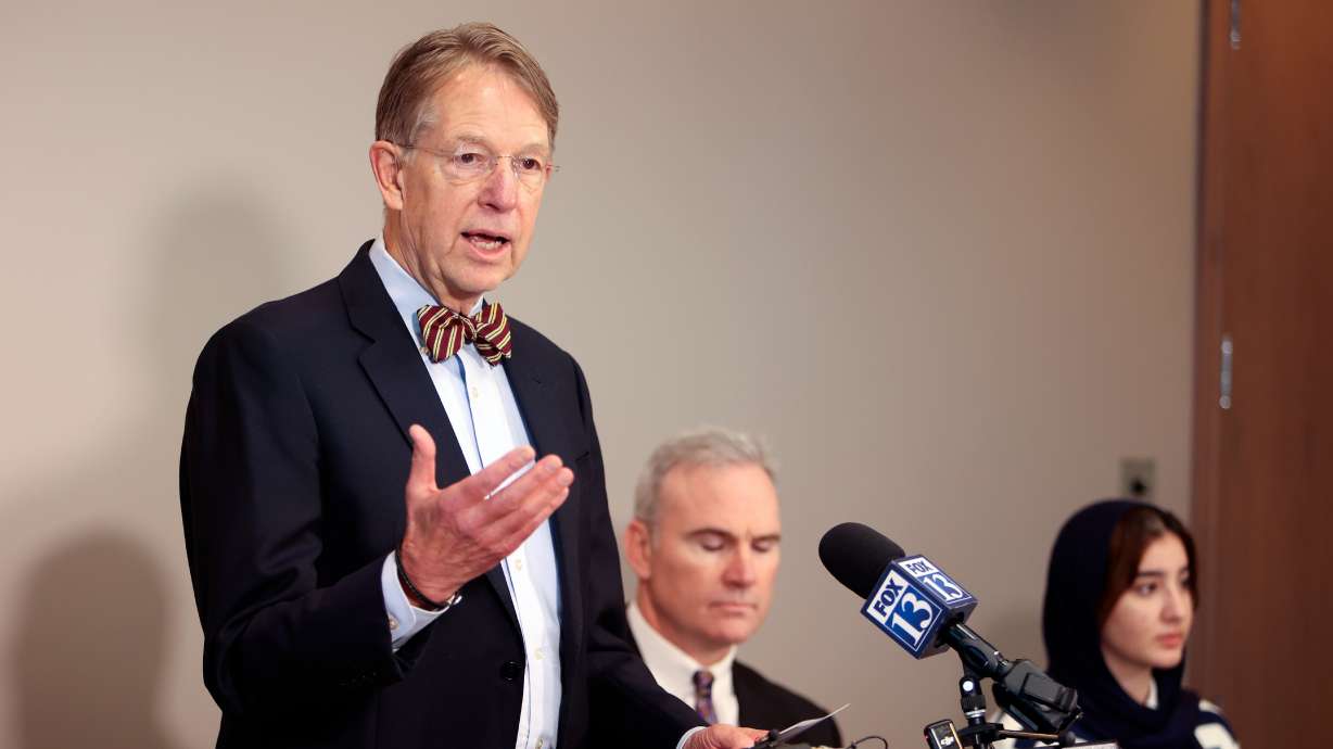 Jim McConkie of the Refugee Justice League spoke against HB266 during a Senate committee hearing on Tuesday.