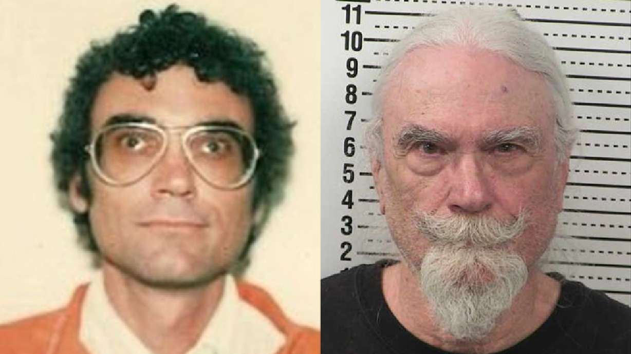 Stephen Craig Campbell in 1982, left, and 2025. Campbell, who allegedly ran from authorities for 42 years after bombing a home in Wyoming, has been arrested at remote location in New Mexico.