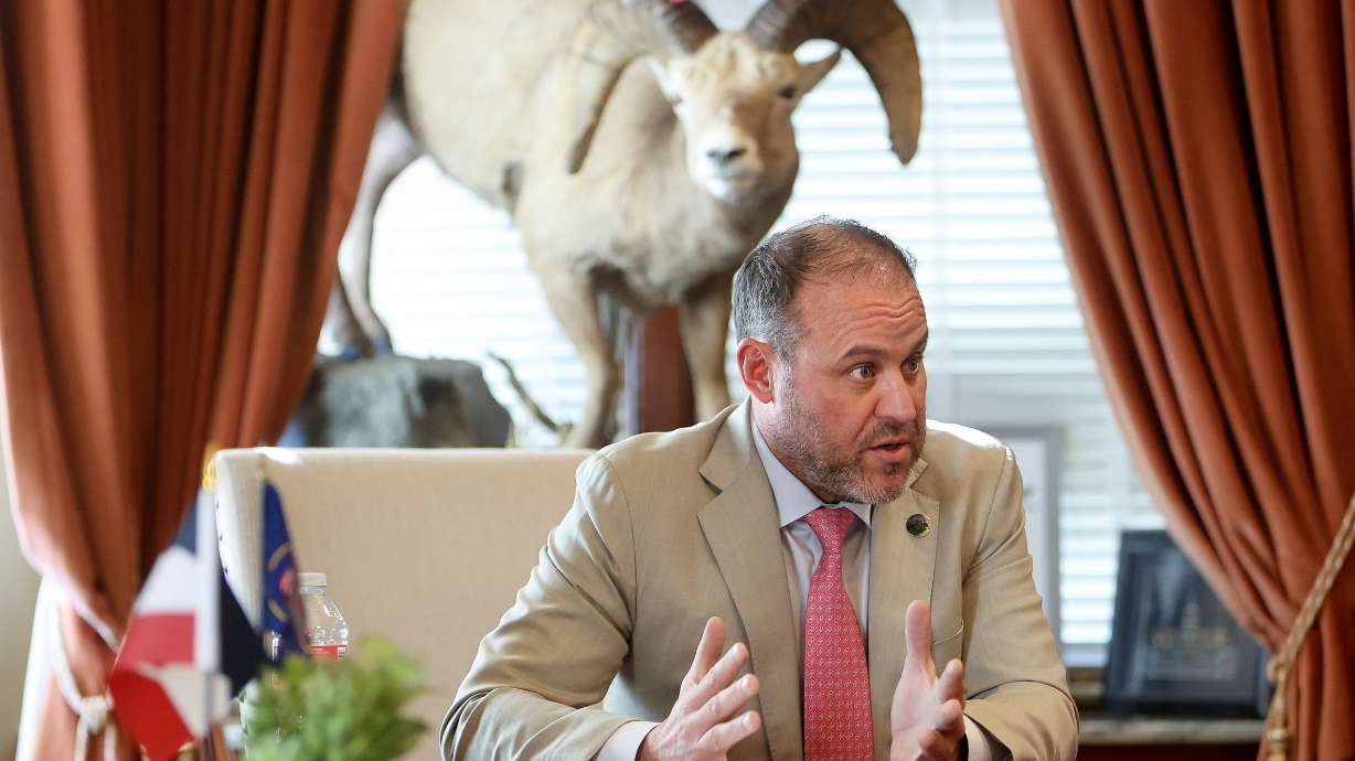 House Speaker Mike Schultz, R-Hooper, answers interview questions in his office at the Capitol in Salt Lake City on Wednesday.