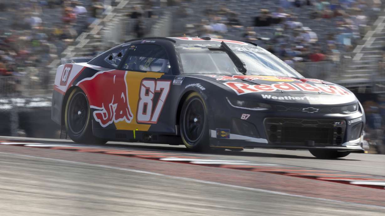 Connor Zilisch pulls through Turn 1 during a NASCAR Cup Series auto race at Circuit of the Americas in Austin, Texas, Sunday, March 2, 2025.