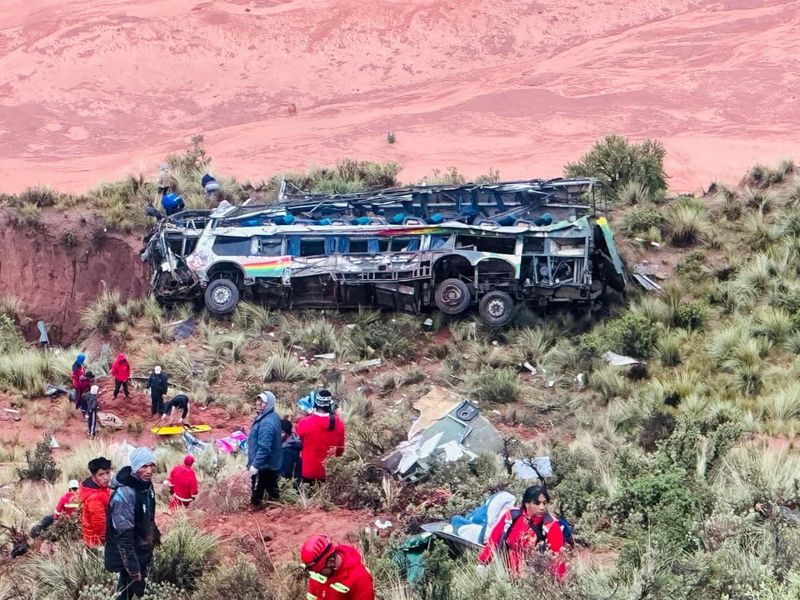 At least 31 die in Bolivia after truck rams into bus