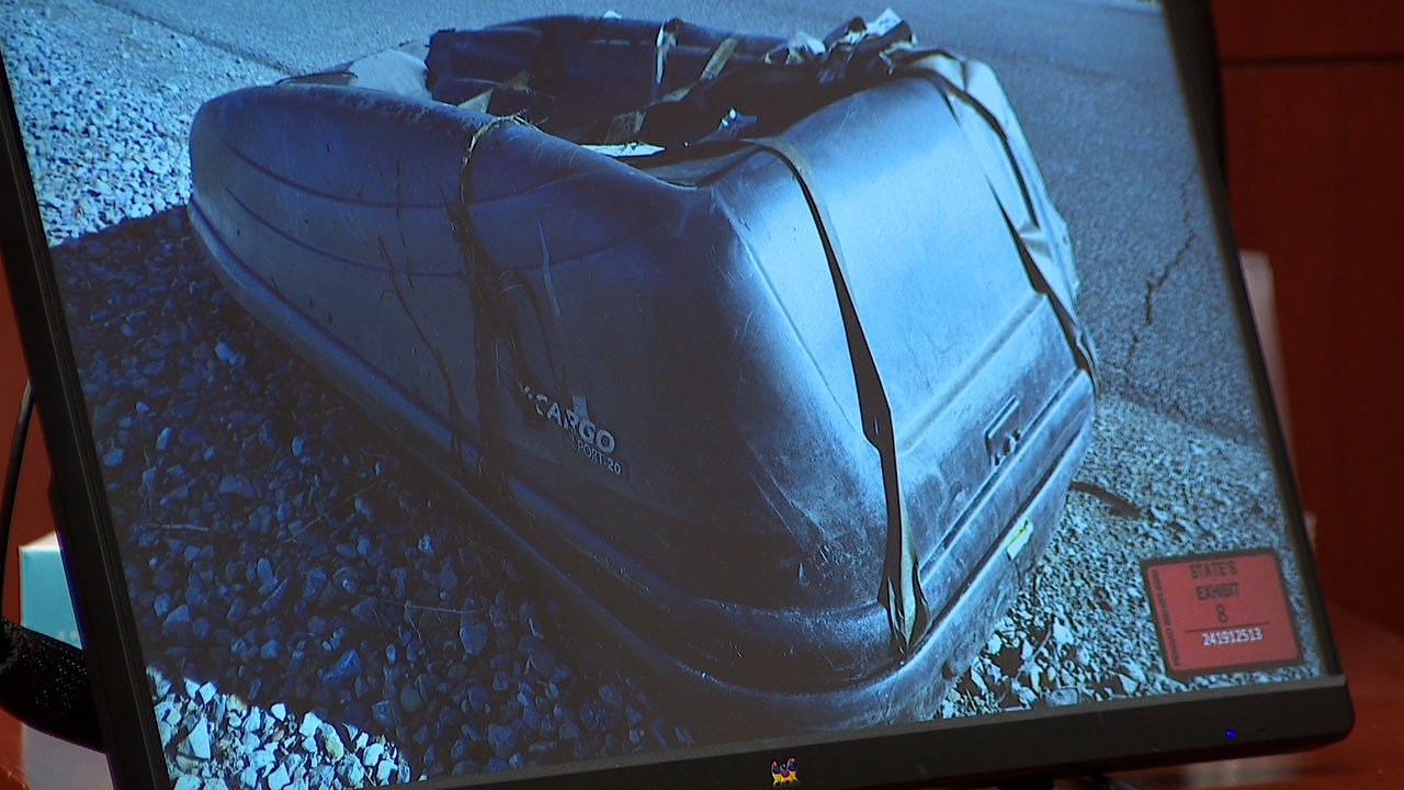 A rooftop storage container was found with traces of Matthew Johnson’s blood, seen in an undated photo.