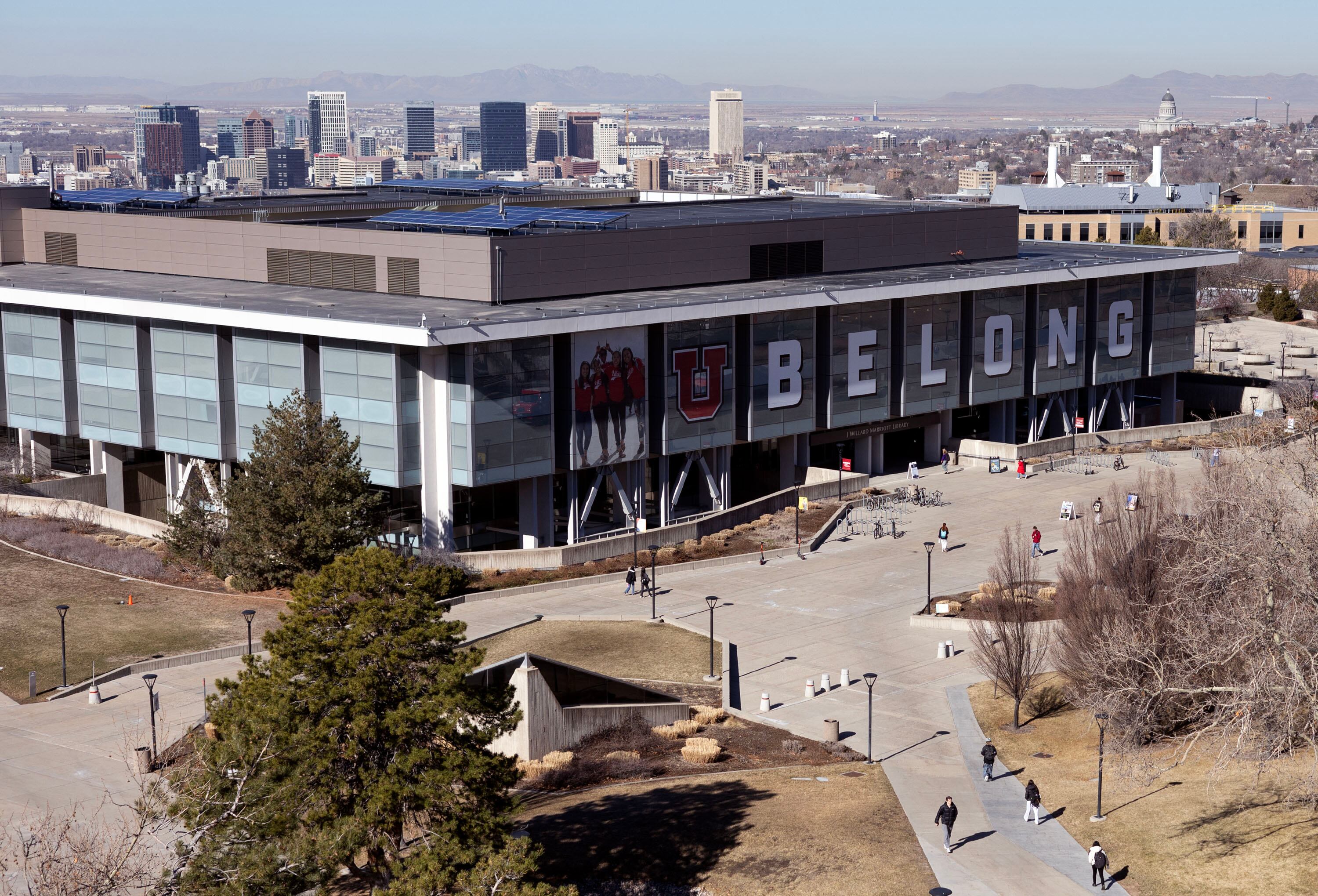The University of Utah’s J. Willard Marriott Library in Salt Lake City on Feb. 27. A controversial higher education "strategic reinvestment" bill is now a step closer to Gov. Spencer Cox's desk after passing the Senate Tuesday.