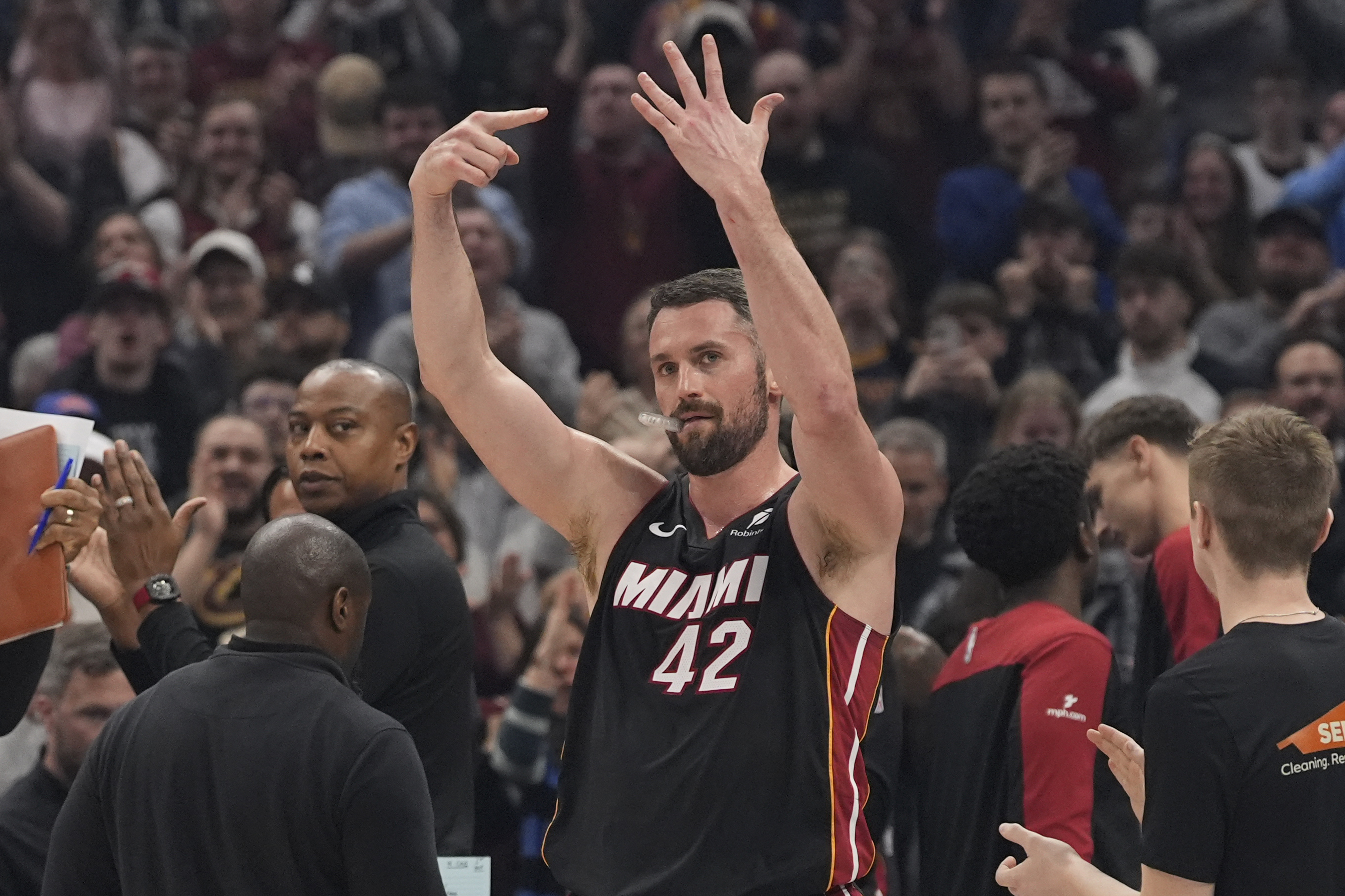 Heat's Kevin Love feels the love in return to Cleveland, where he won an NBA title with Cavs in 2016