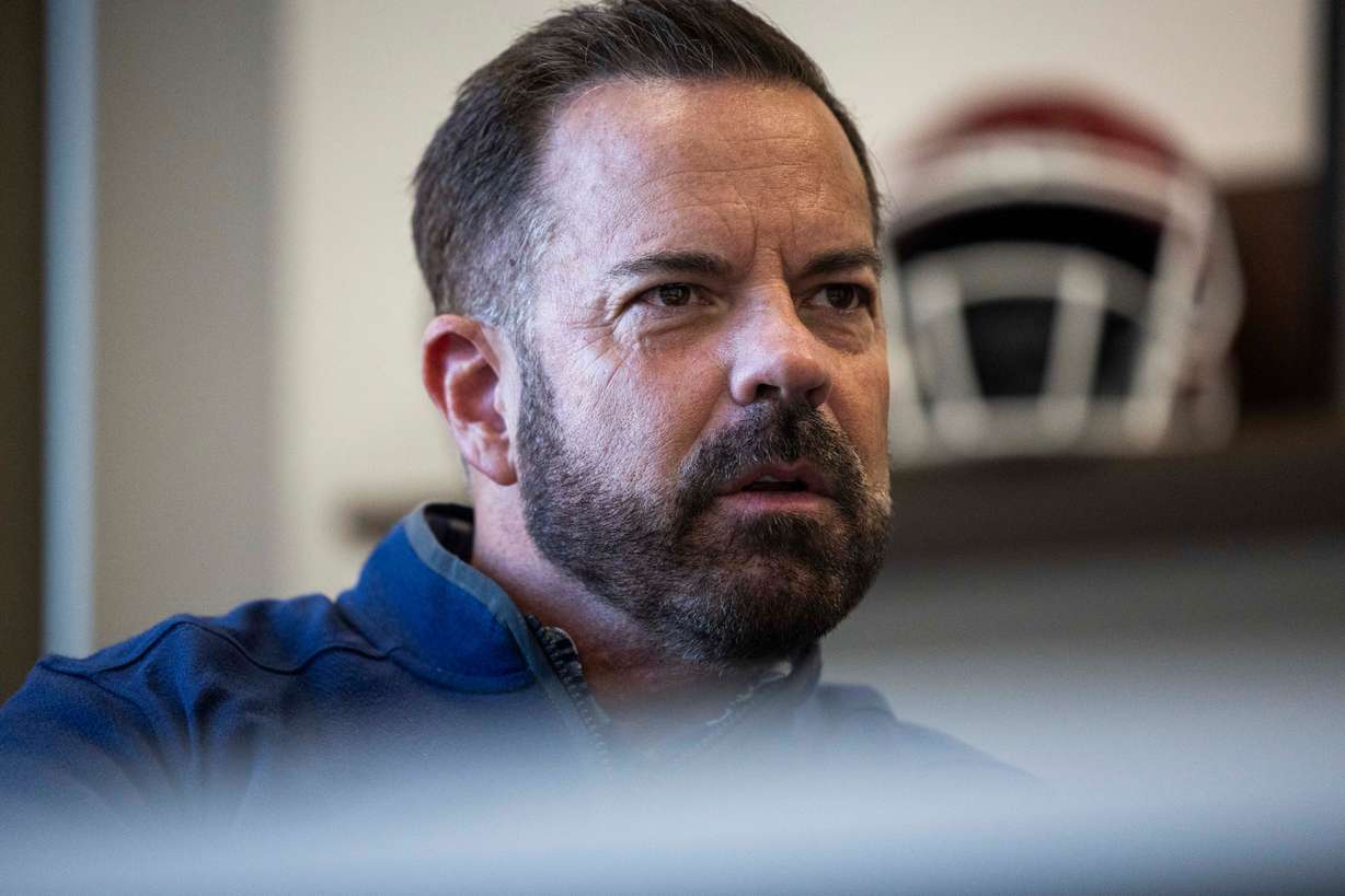 New 2034 Winter Games CEO Brad Wilson answers questions during an interview with the Deseret News at his office in Farmington on Feb. 28.