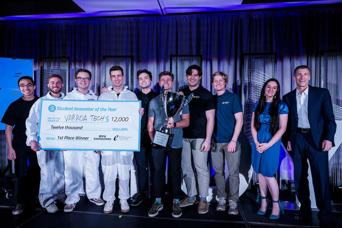 Varroa Tech, a team of BYU students, wins BYU's Student Innovator of the Year competition on Feb. 27 with a beehive parasite detector.