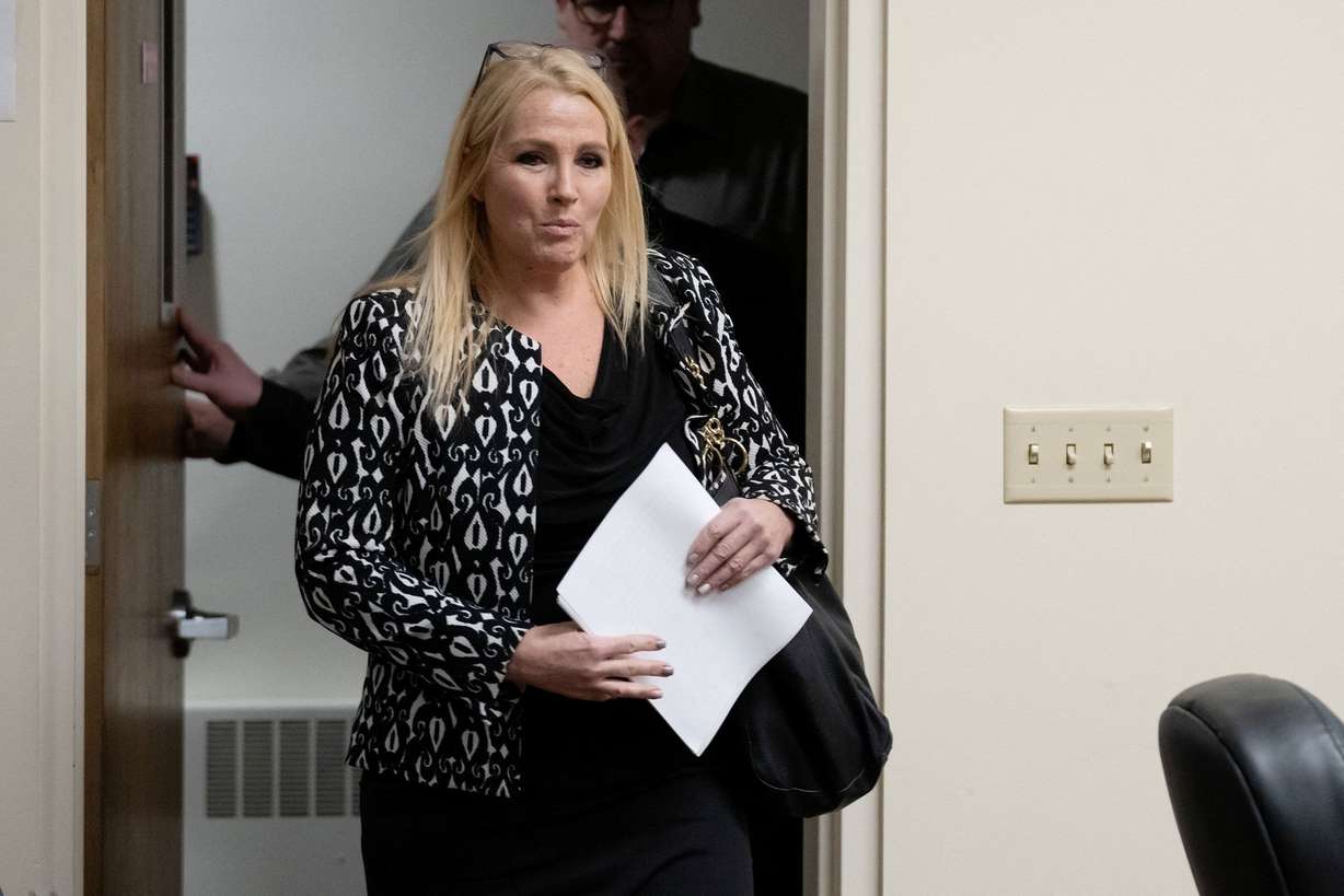 Anne Taylor, the attorney for Bryan Kohberger, who is accused of killing four University of Idaho students in November 2022, appears at a hearing in Latah County District Court in January 2023.