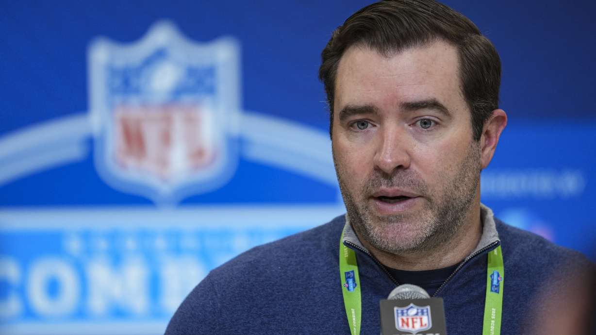 Tennessee Titans head coach Brian Callahan speaks during a press conference at the NFL football scouting combine in Indianapolis, Tuesday, Feb. 25, 2025.