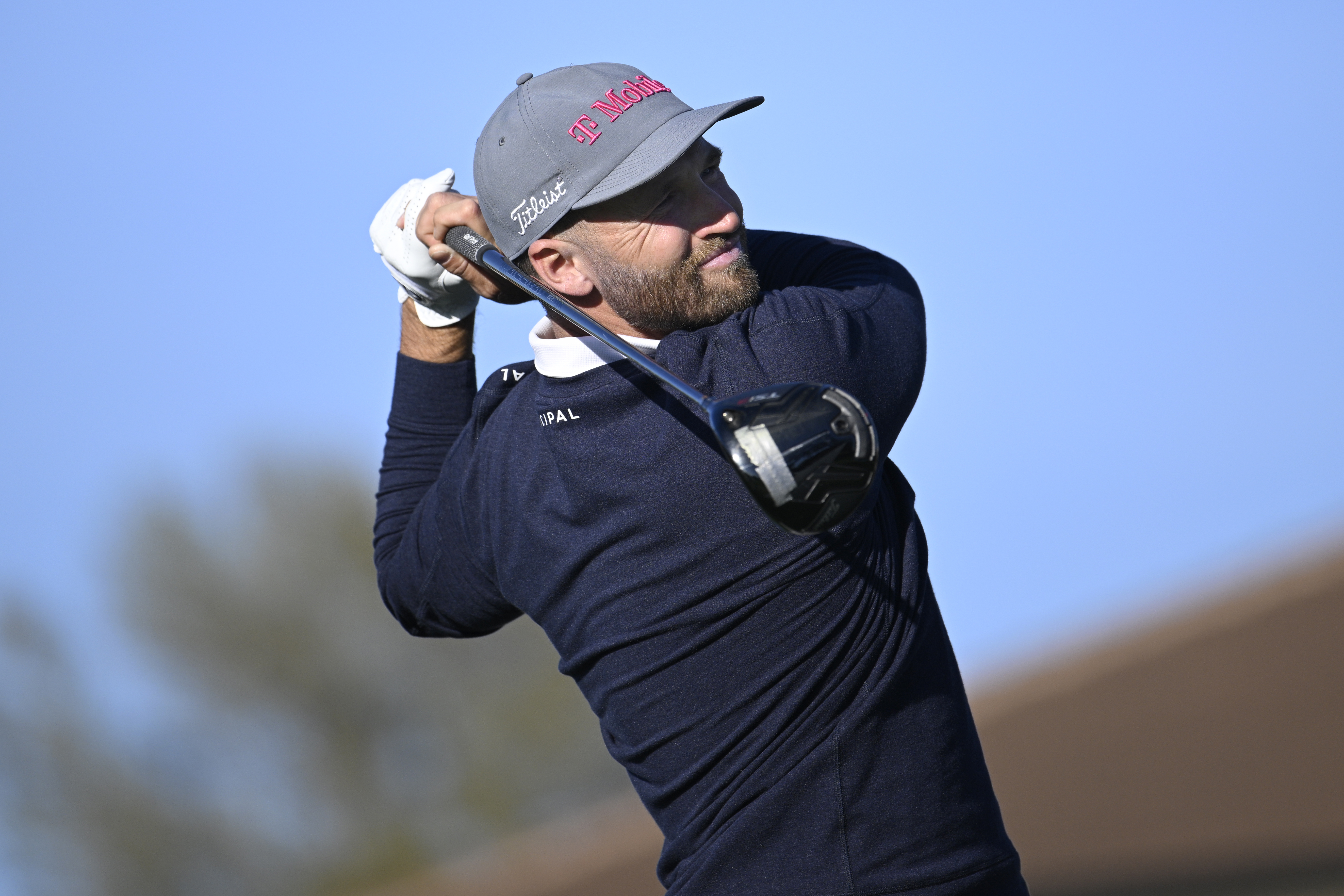 Wyndham Clark tees off on the 16th hole during the first round of the Arnold Palmer Invitational at Bay Hill golf tournament, Thursday, March 6, 2025, in Orlando, Fla.