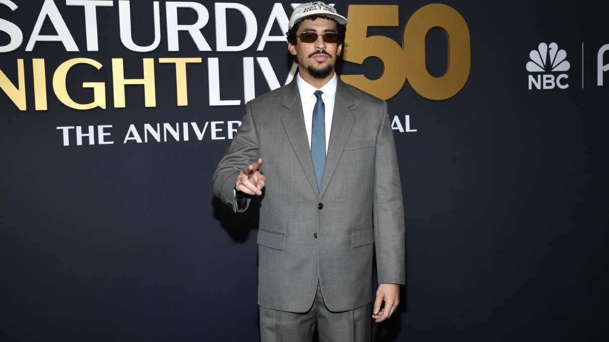 Bad Bunny attends "SNL50: The Anniversary Special" at Rockefeller Plaza on Sunday, Feb. 16, 2025, in New York.