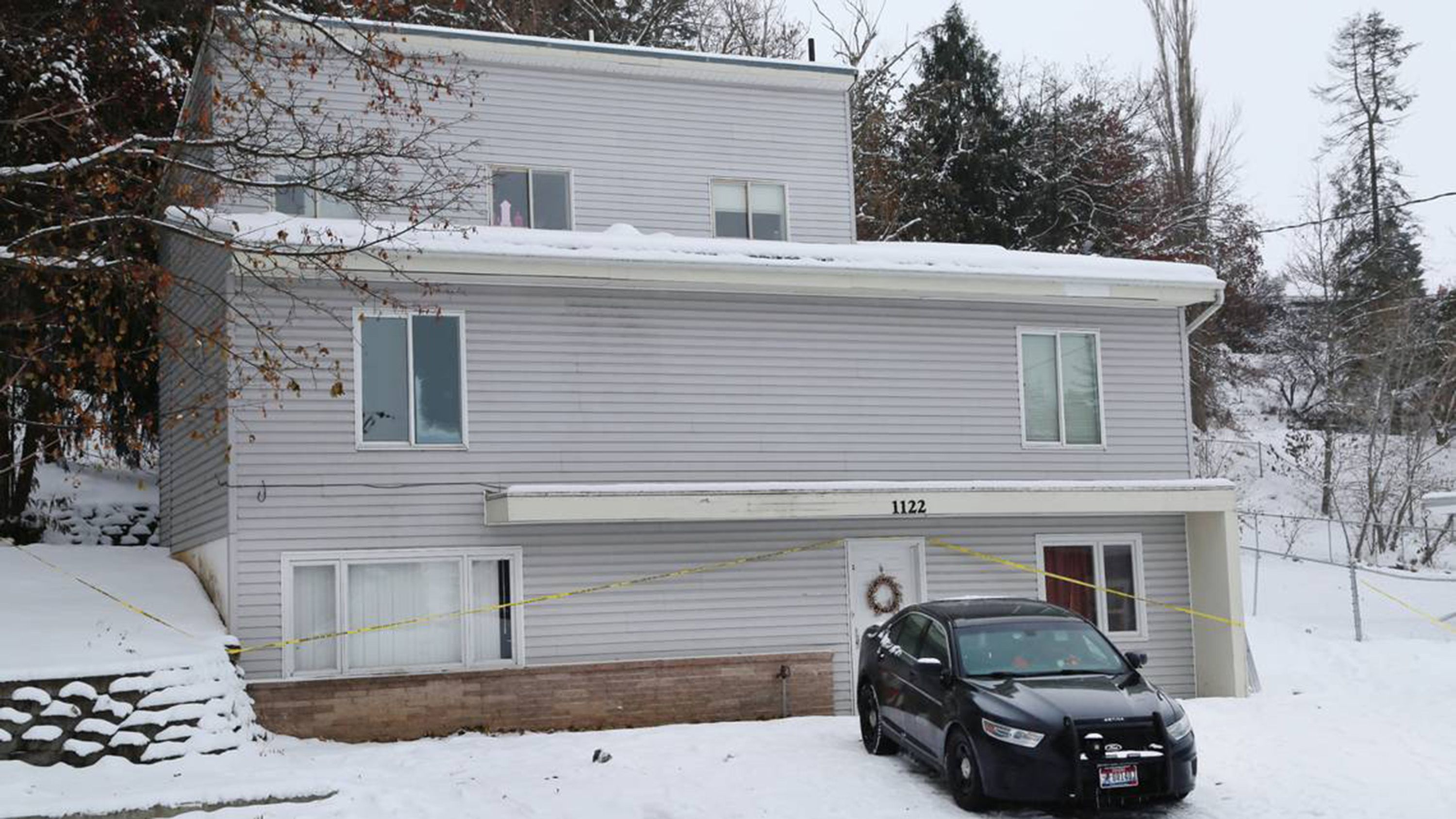 The King Road home in Moscow, Idaho, where four University of Idaho students were stabbed to death in November 2022. Panicked conversations between two surviving roommates were revealed in newly released text messages Thursday.