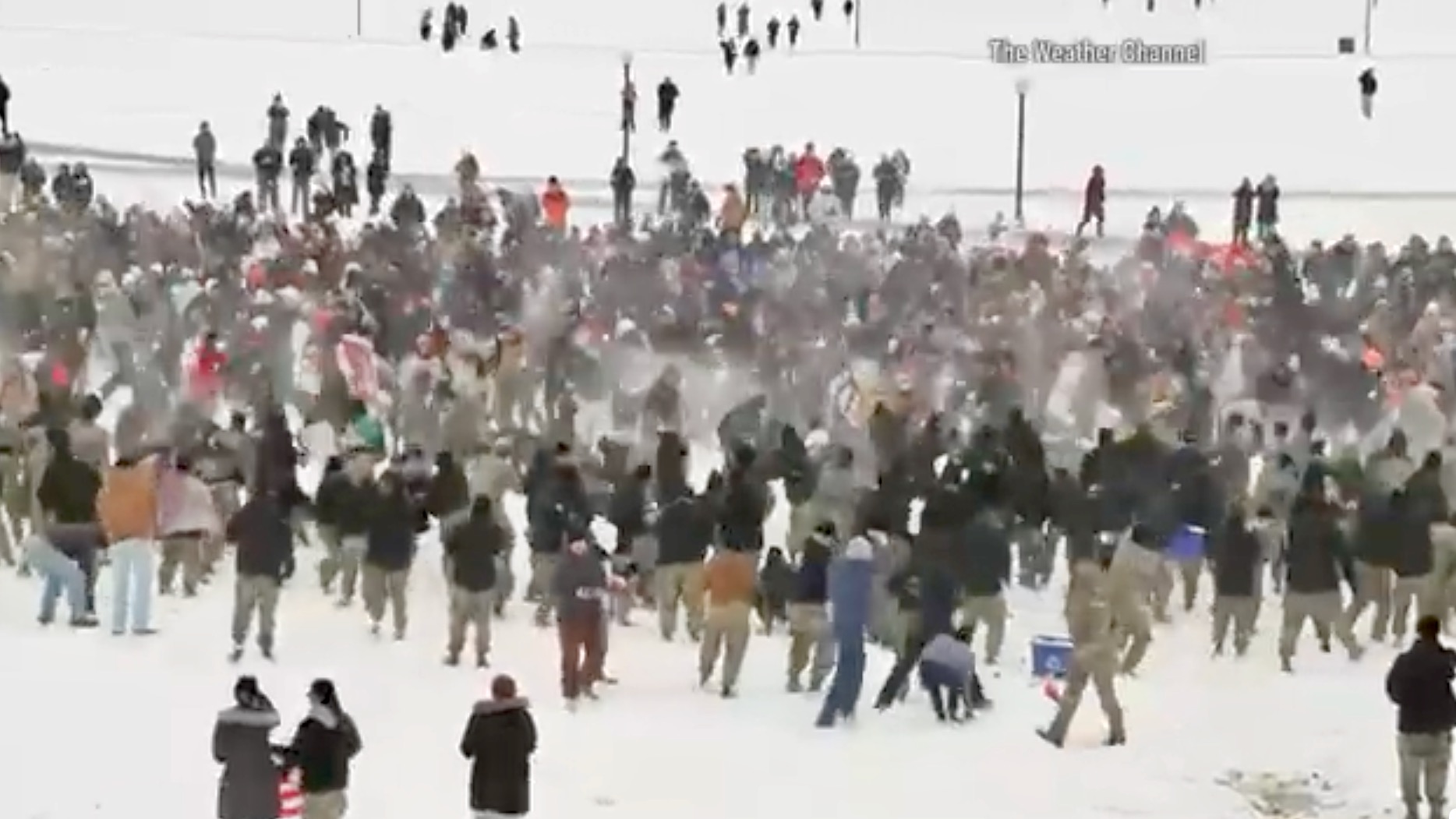 Have You Seen This? Virginia Tech students, cadets engage in massive snowball fight