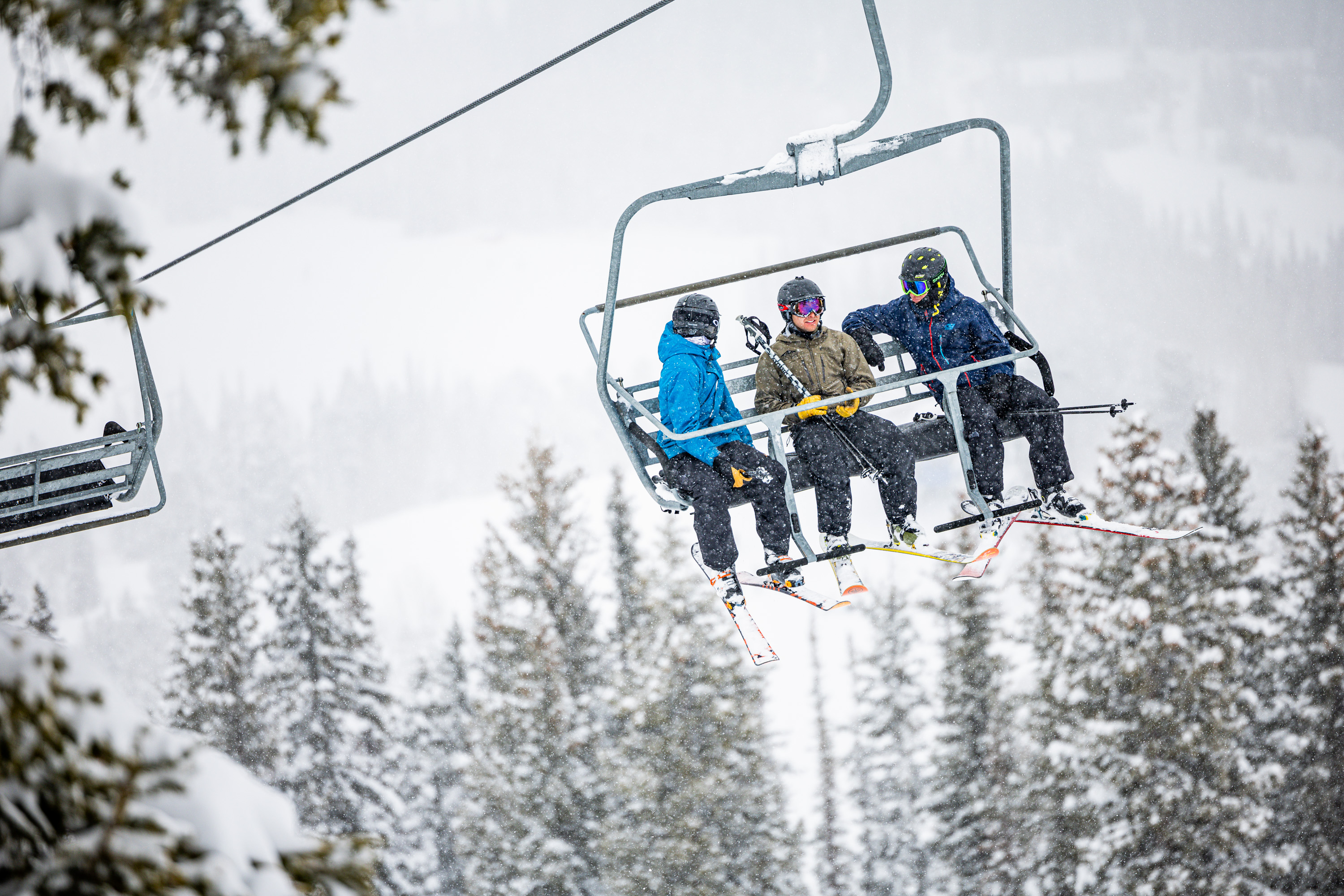 People enjoy fresh snow at Solitude Mountain Resort in Brighton on Thursday.