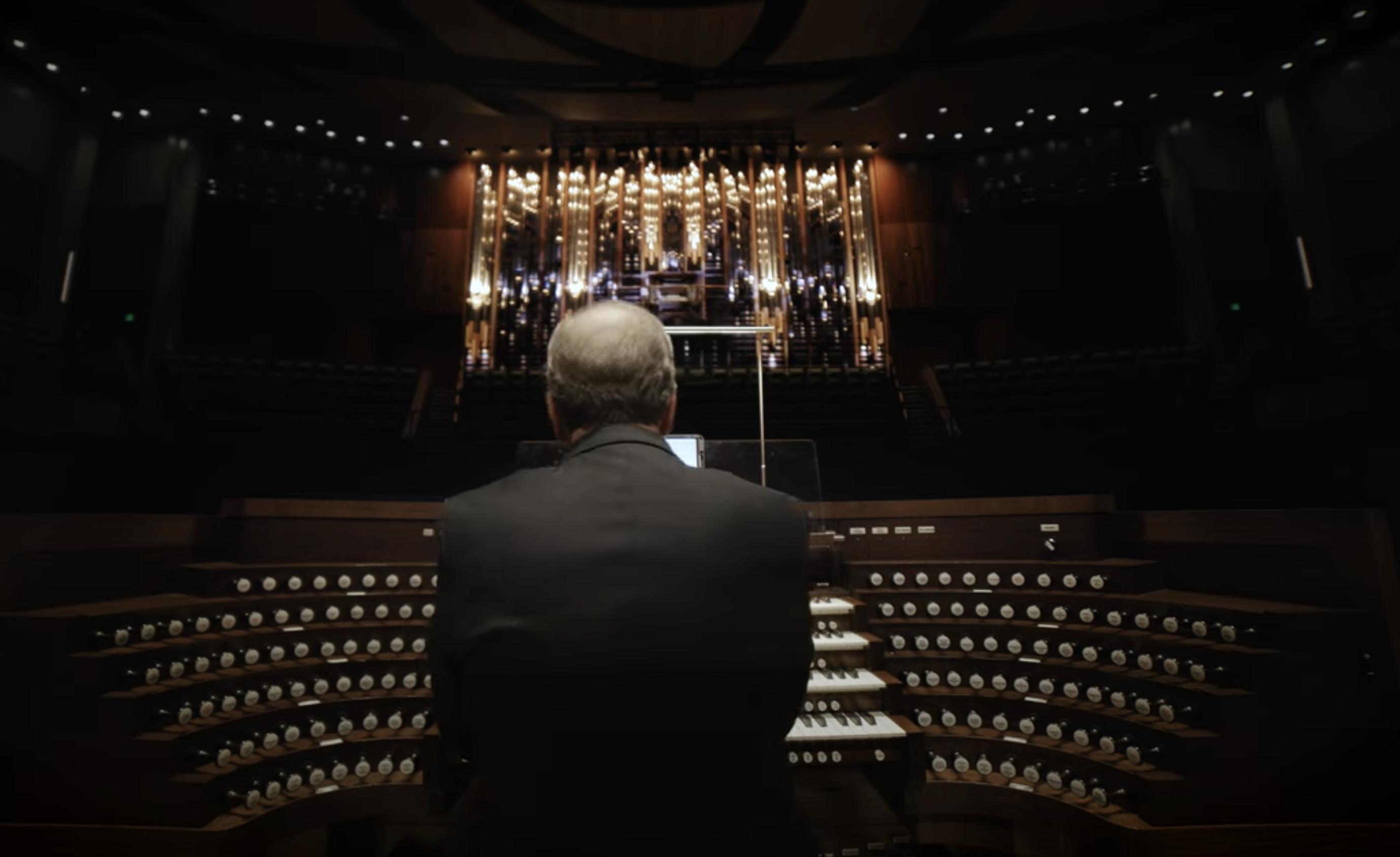 BYU organ professor Don Cook plays the Opus 100, a world-class organ in the BYU Music Building.