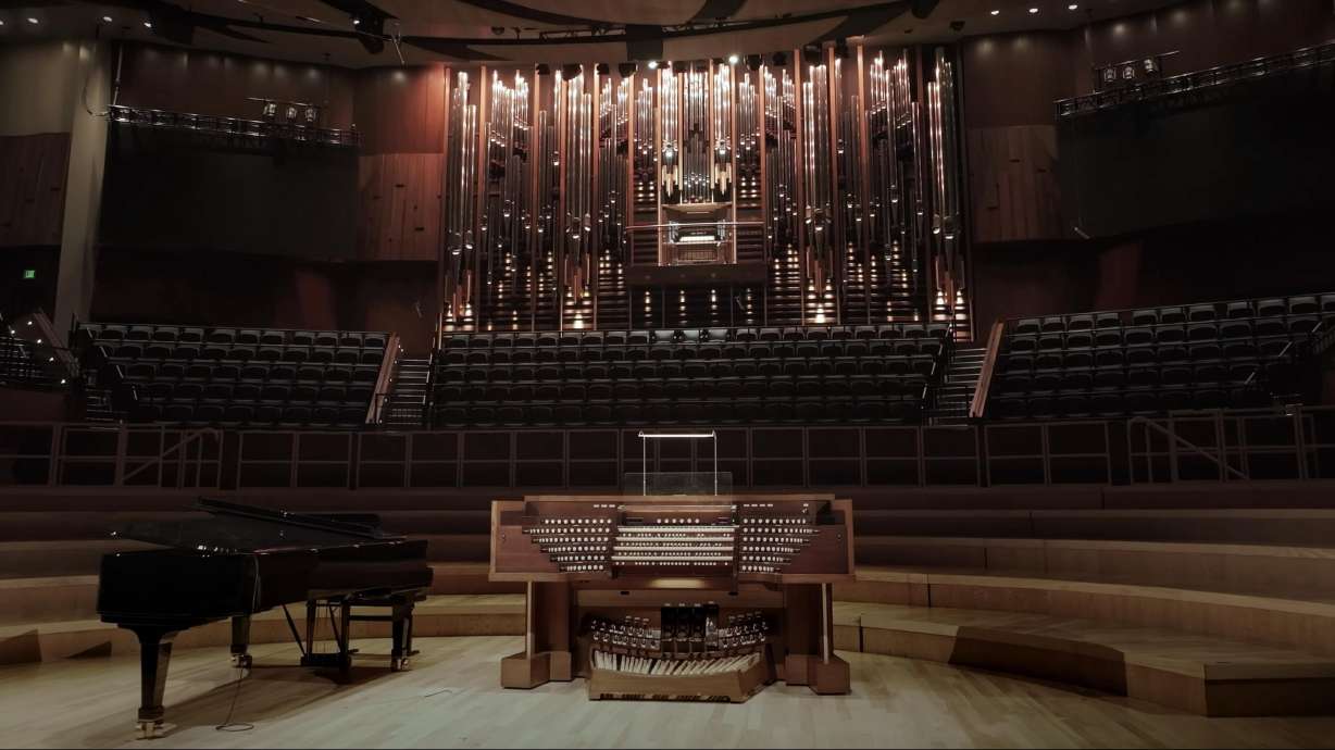 The Opus 100, a world-class organ in the BYU Music Building, has two consoles where organists can play from.