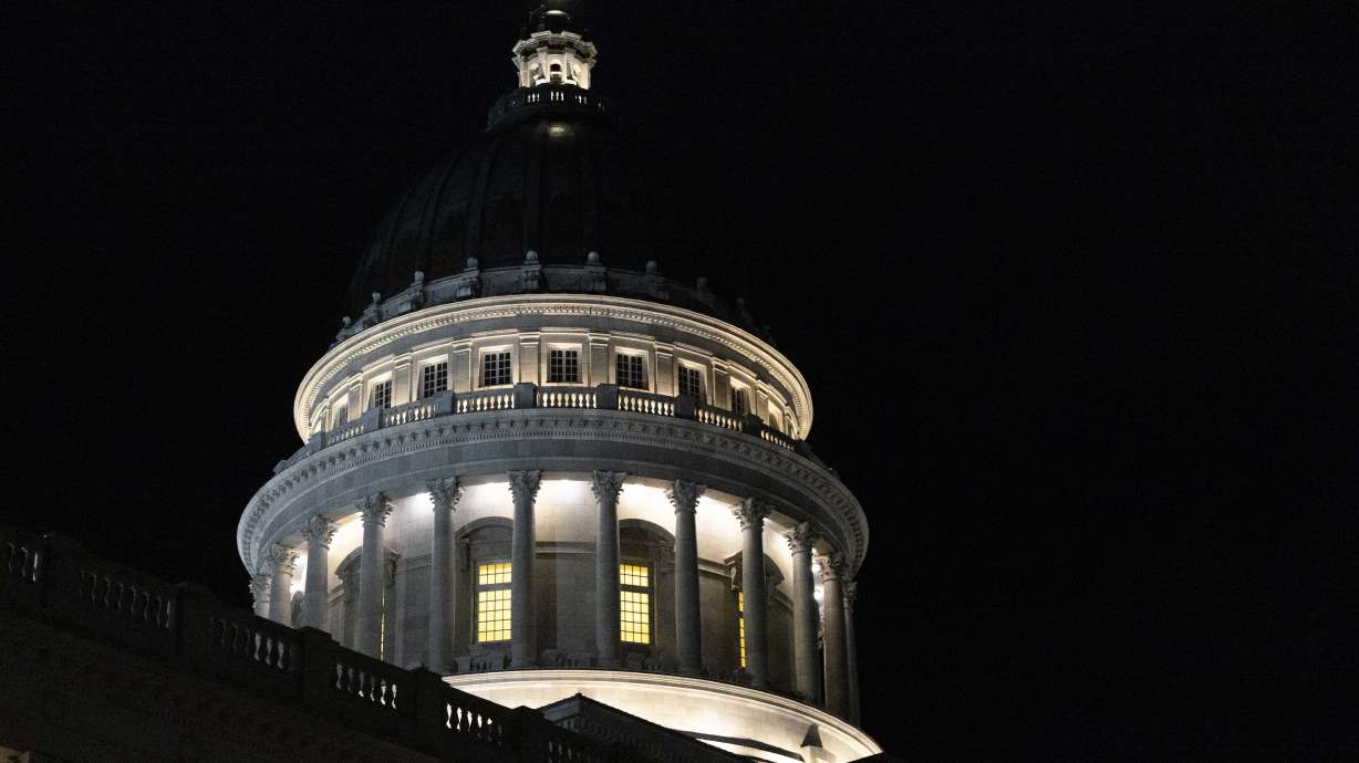 The Capitol is pictured on the last day of the 2025 legislative session in Salt Lake City on Friday.