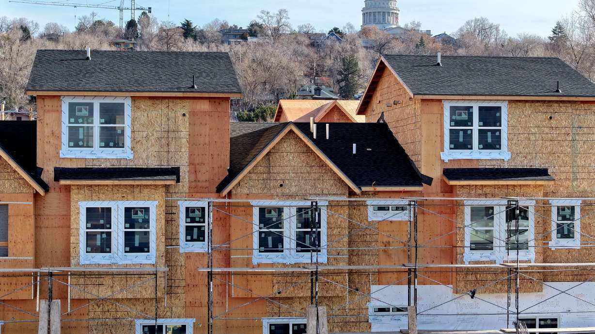 Construction of housing is pictured on 300 West in Salt Lake City on Jan. 10. Sen. Lincoln Fillmore, R-South Jordan, clearly wasn't pleased with the progress on affordable housing during the legislative session.