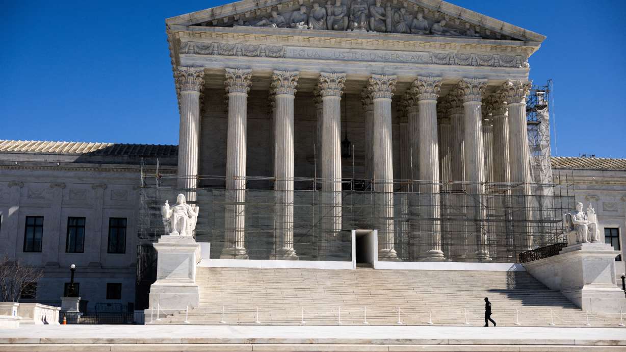 The U.S. Supreme Court is seen in Washington, DC, on March 2. The Supreme Court on Monday said it would review a Colorado law that bars mental health professionals from practicing "conversion therapy" for minors.