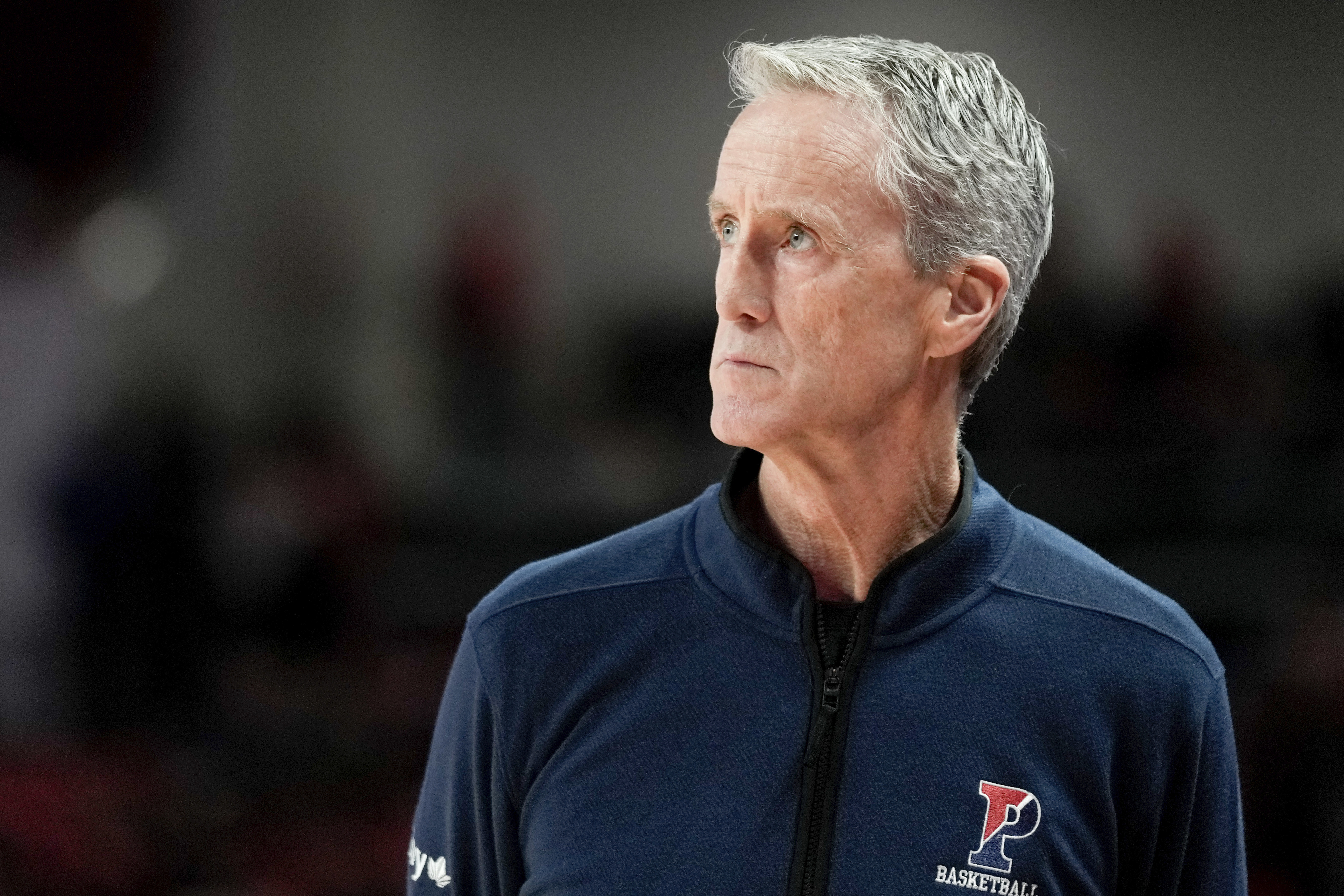 FILE - Penn head coach Steve Donahue looks on during the first half of an NCAA college basketball game against Houston, Saturday, Dec. 30, 2023, in Houston. 