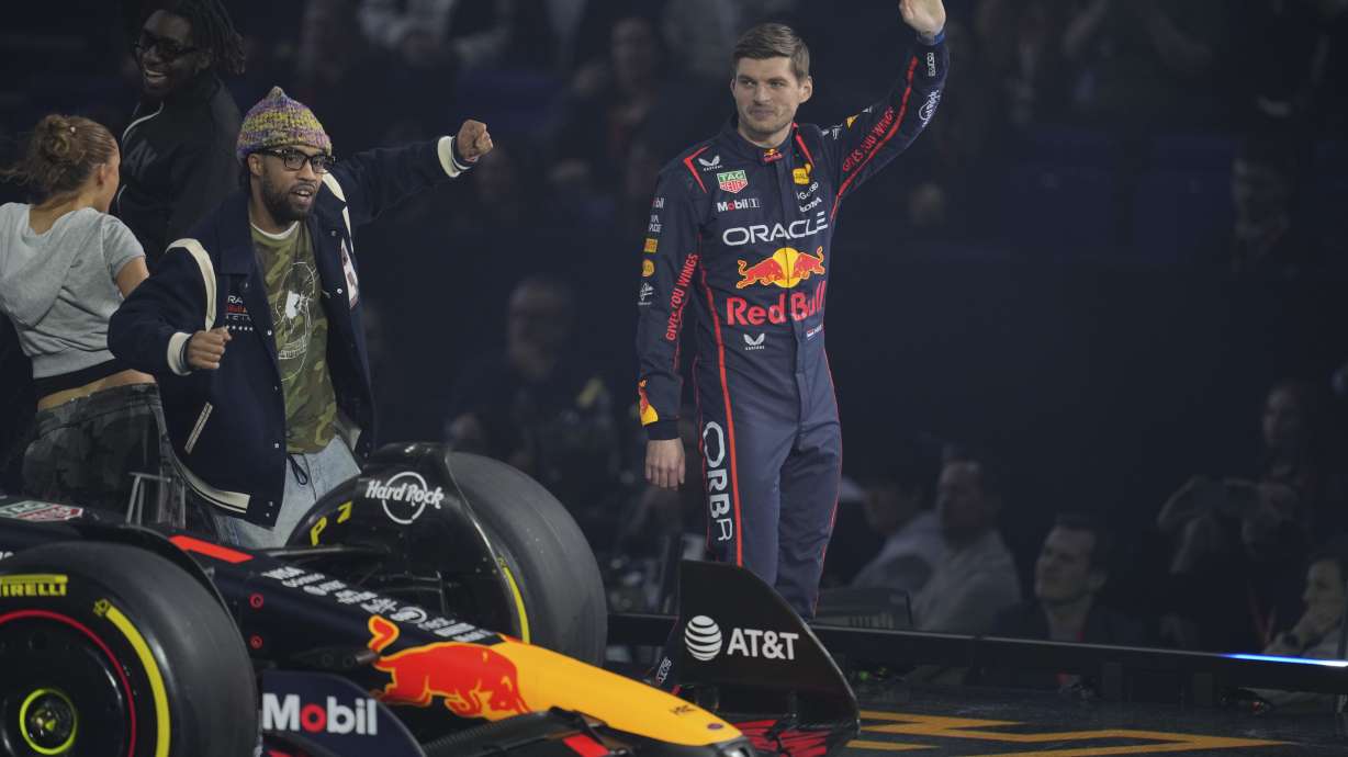 Red Bull driver Max Verstappen of the Netherlands attends the F1 75 Live launch event at the O2 arena in London, Tuesday, Feb. 18, 2025.